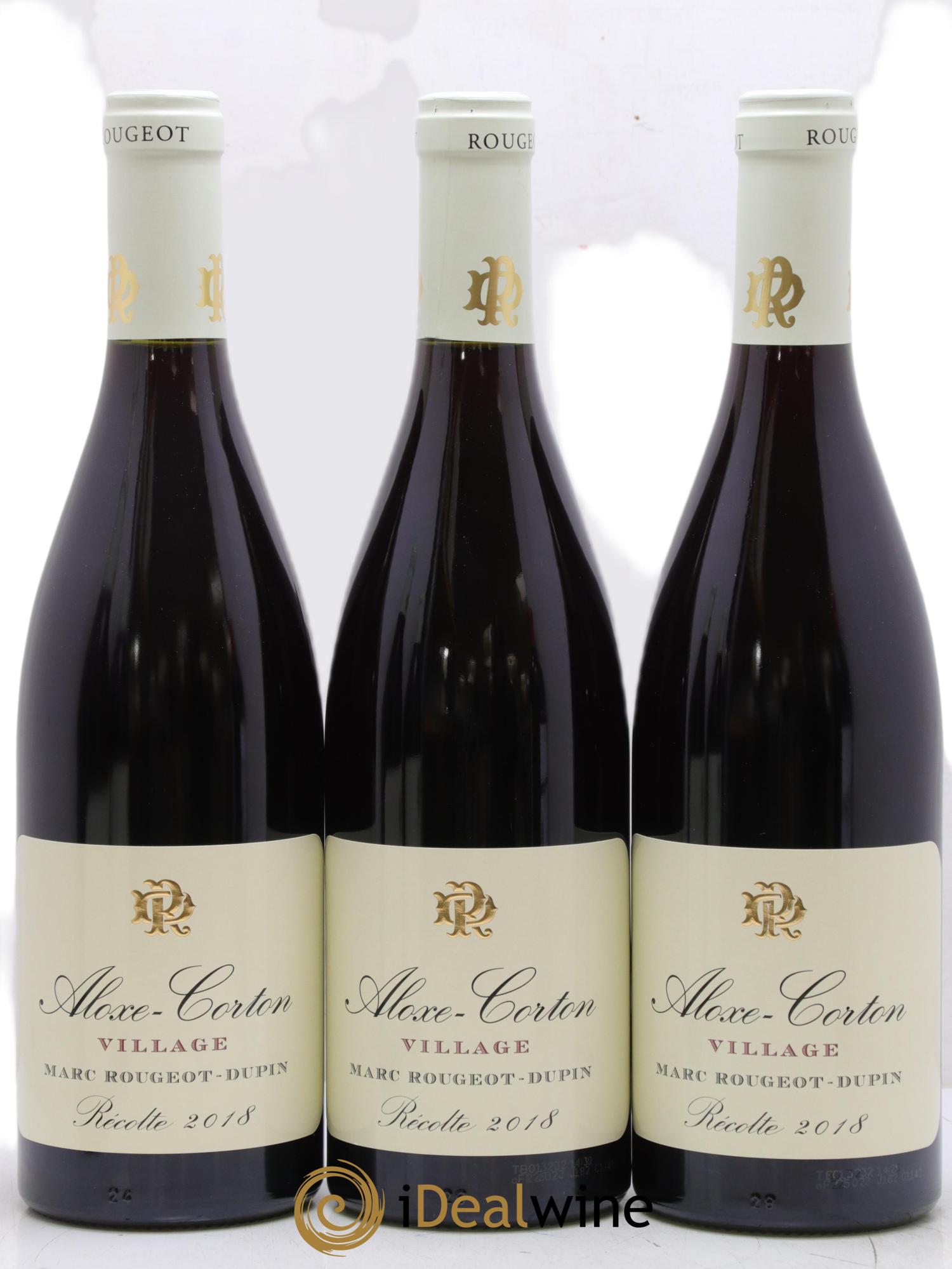 Aloxe-Corton Village Marc Rougeot-Dupin 2018 - Posten von 3 Flaschen - 0