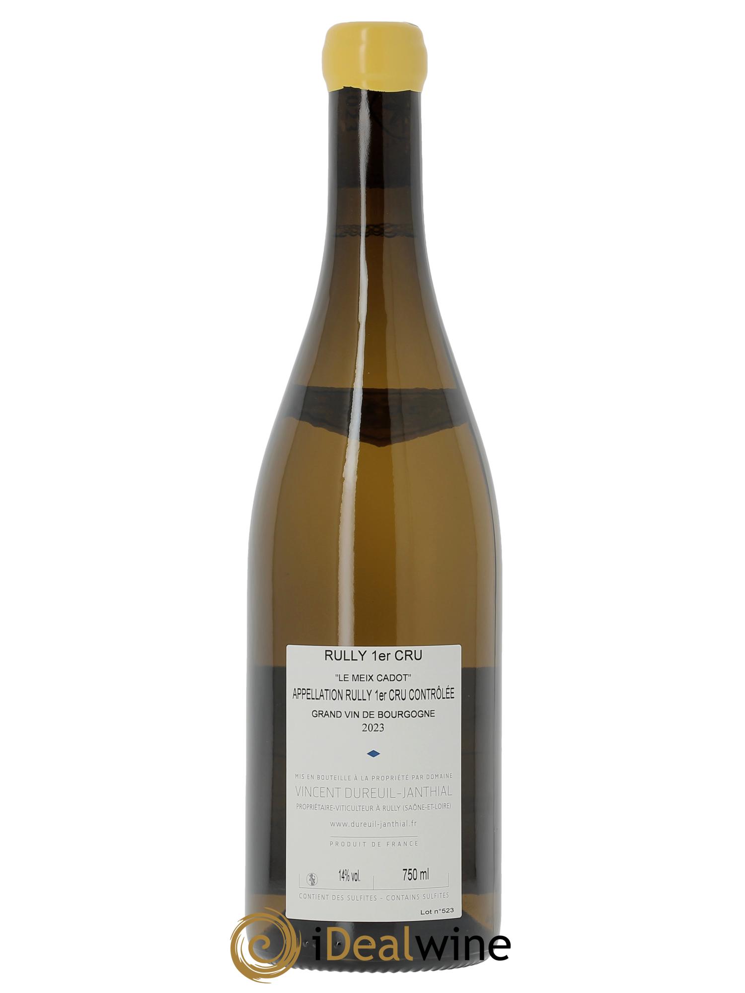 Rully 1er Cru Le Meix Cadot Vincent Dureuil-Janthial  2023 - Posten von 1 Flasche - 1