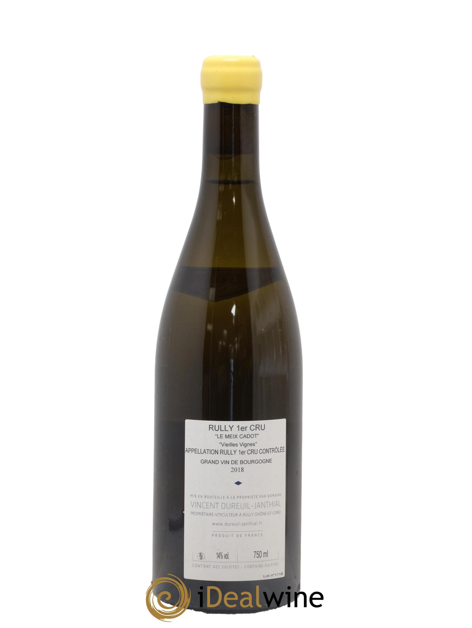 Rully 1er Cru Le Meix Cadot Vieilles Vignes Vincent Dureuil-Janthial 2018 - Lotto di 1 bottiglia - 1