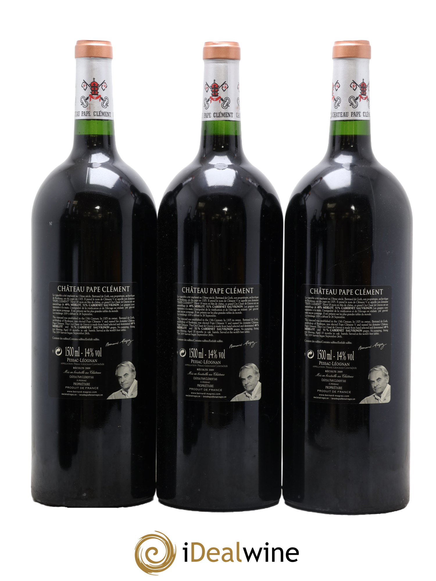 Château Pape Clément Cru Classé de Graves 2009 - Lot de 6 magnums - 2
