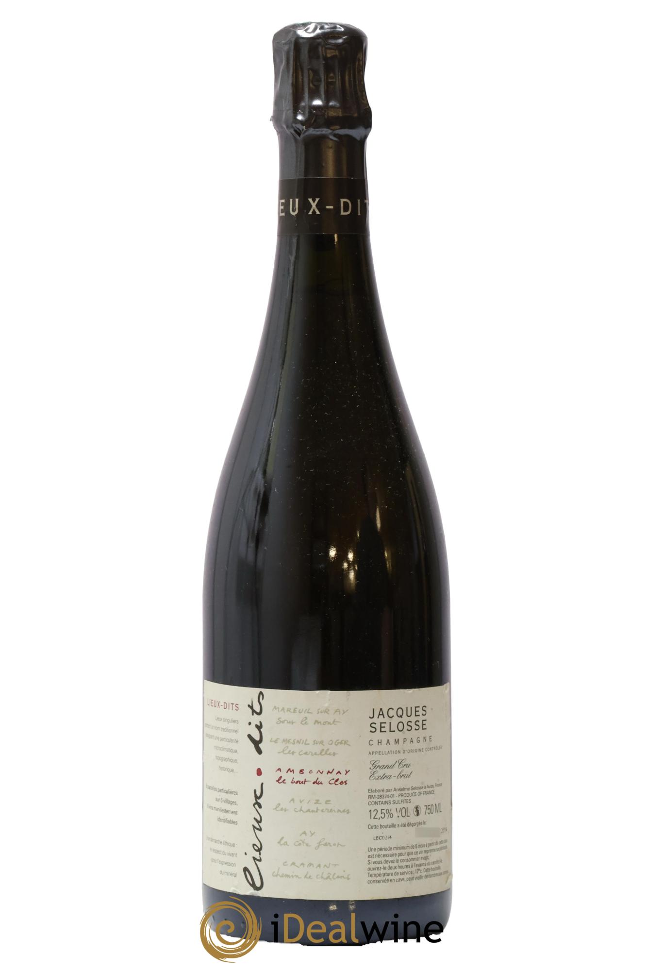 Ambonnay Le Bout du Clos Grand Cru Extra-Brut Jacques Selosse - Lot de 1 bouteille - 0