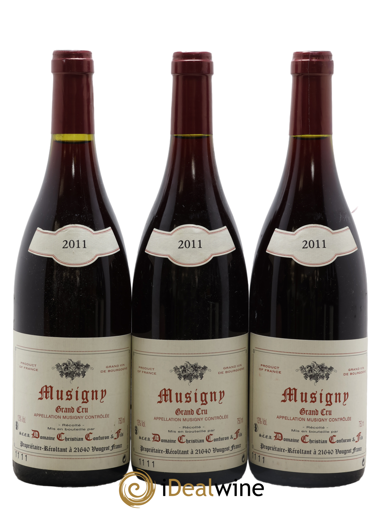 Musigny Grand Cru Christian Confuron 2011 - Lot of 3 bottles - 0
