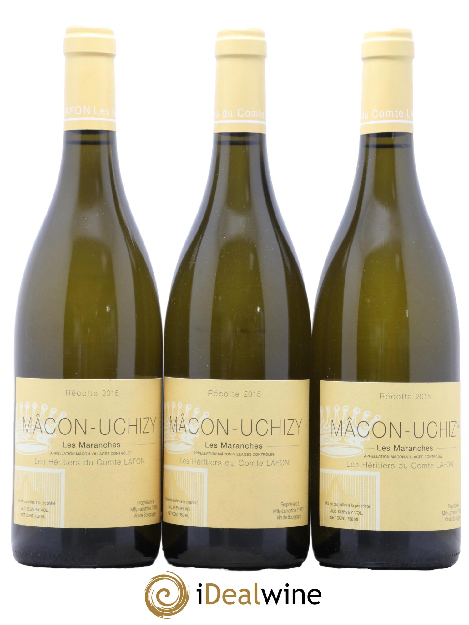 Mâcon Uchizy Les Maranches Héritiers du Comte Lafon (Domaine des) 2015 - Lot de 3 bouteilles - 0