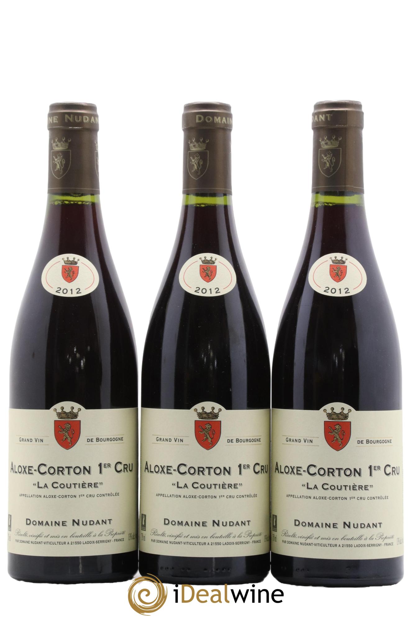 Aloxe-Corton 1er Cru La Coutière Domaine Nudant 2012 - Lot de 3 bouteilles - 0