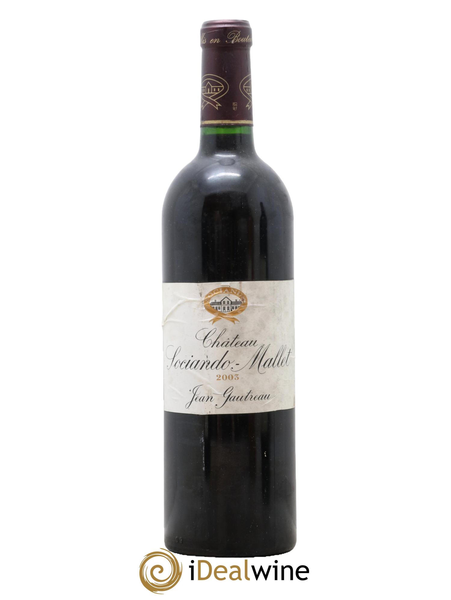 Château Sociando Mallet 2003 - Lot de 1 bouteille - 0