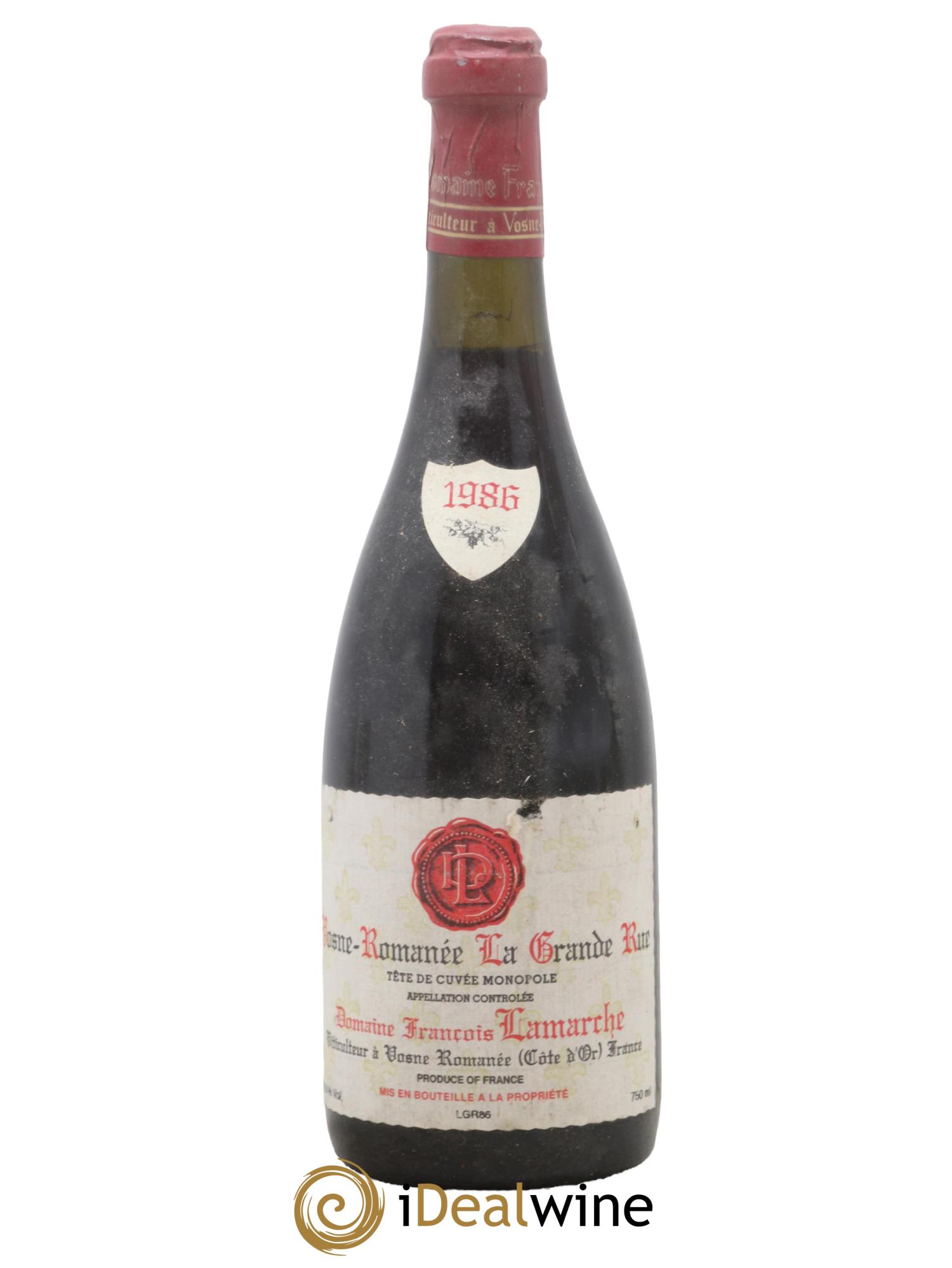 La Grande Rue Grand Cru Lamarche (Domaine) 1986 - Lot de 1 bouteille - 0