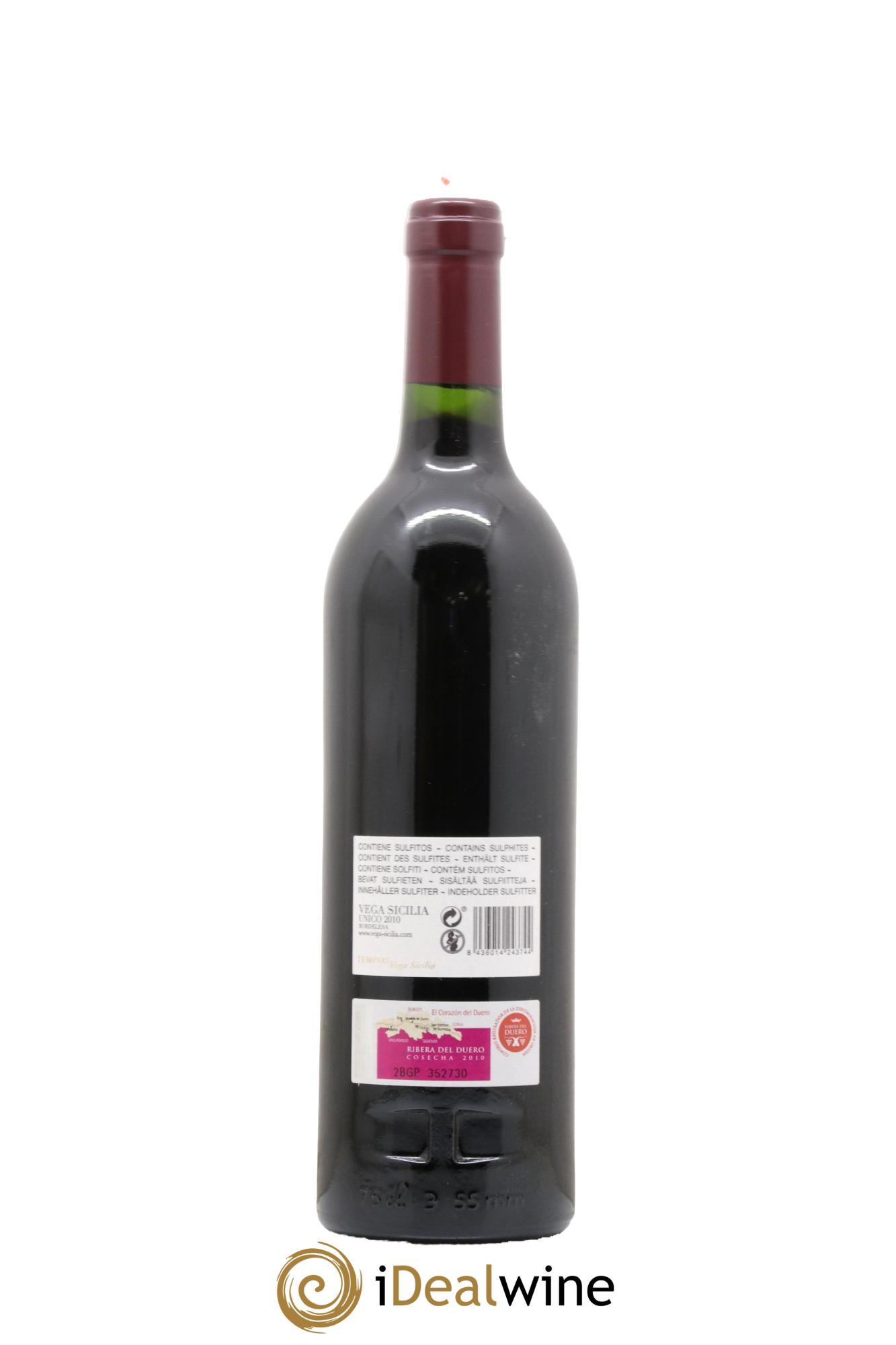 Ribera Del Duero DO Vega Sicilia Unico Famille Alvarez 2010 - Lot de 1 bouteille - 1