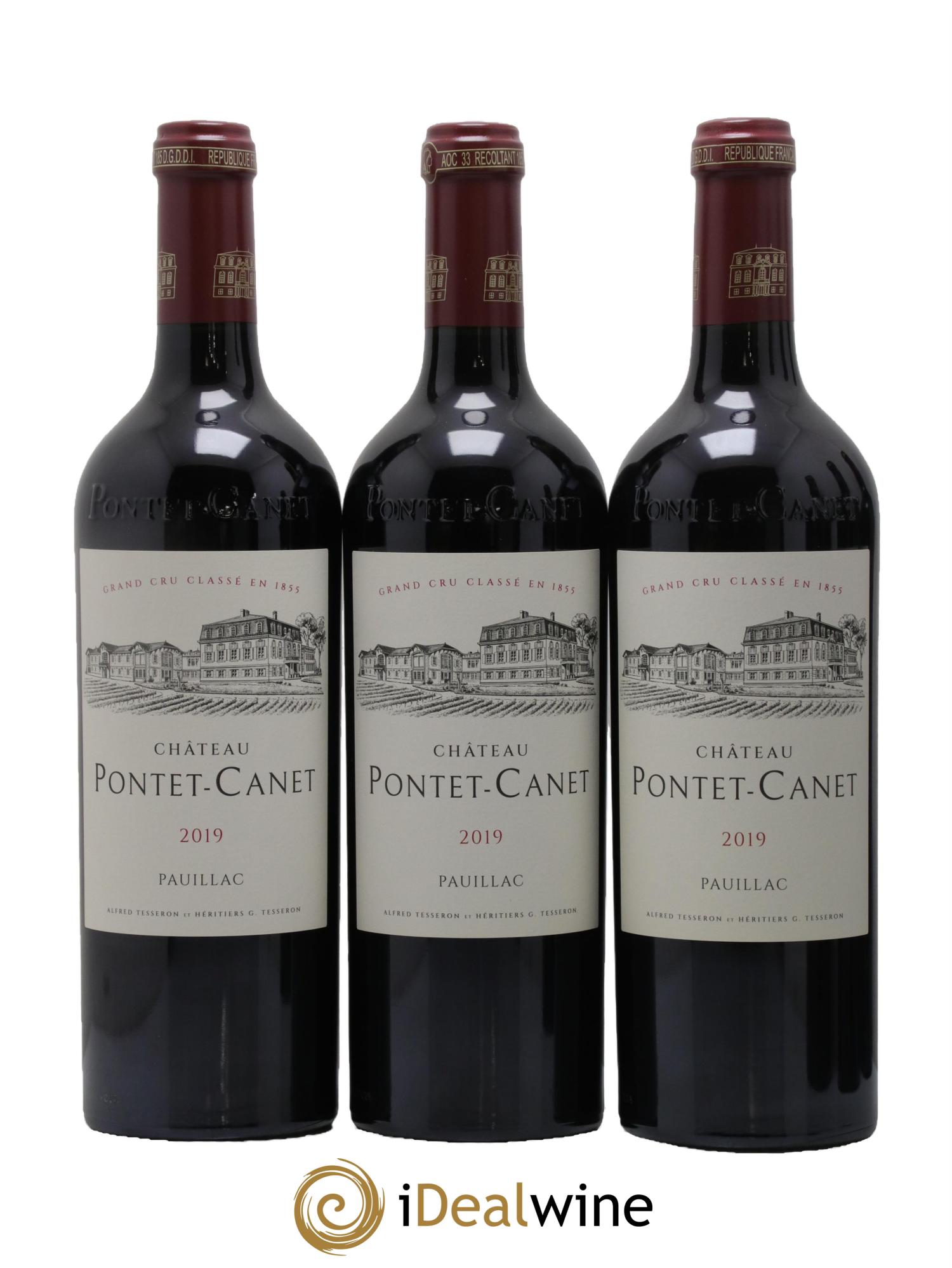 Château Pontet Canet 5ème Grand Cru Classé 2019 - Lot de 6 bouteilles - 1
