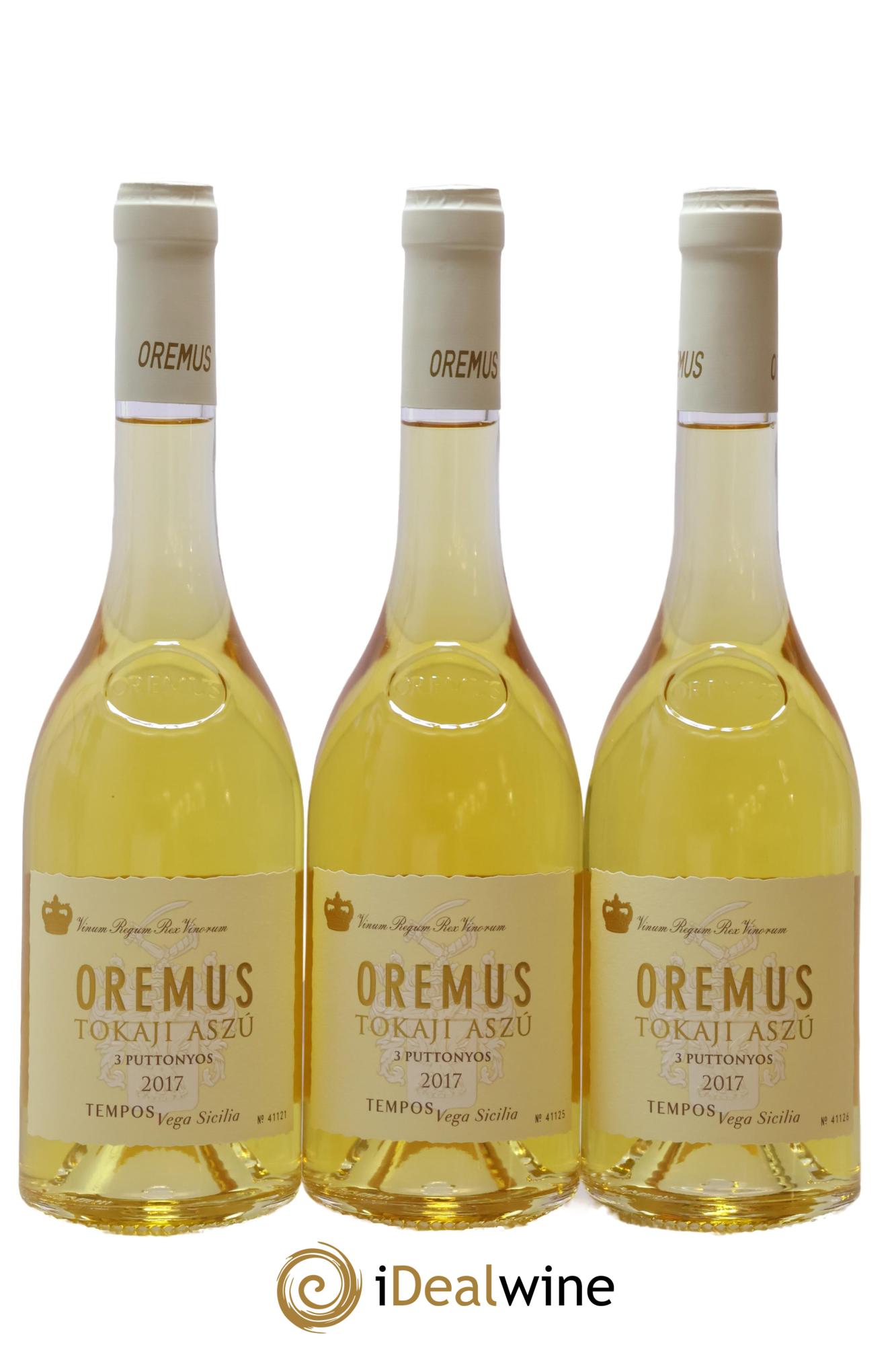Tokaj Aszu 3 Puttonyos Oremus by Vega Sicilia 2017 - Lot of 3 500ml formats - 0