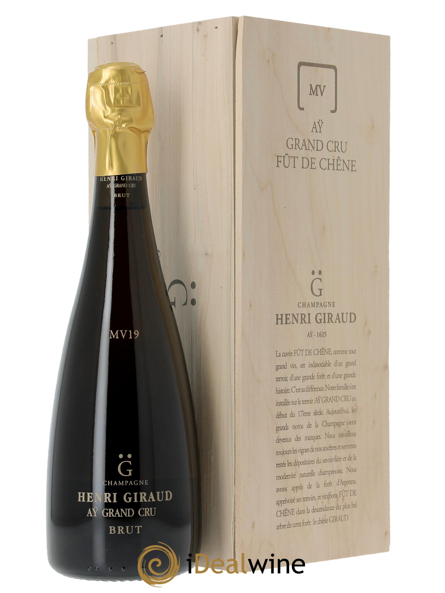 Aÿ Grand Cru Brut Fût de Chêne MV19 Henri Giraud (CBO à partir de 6 bts) - Lot de 1 bouteille - 0