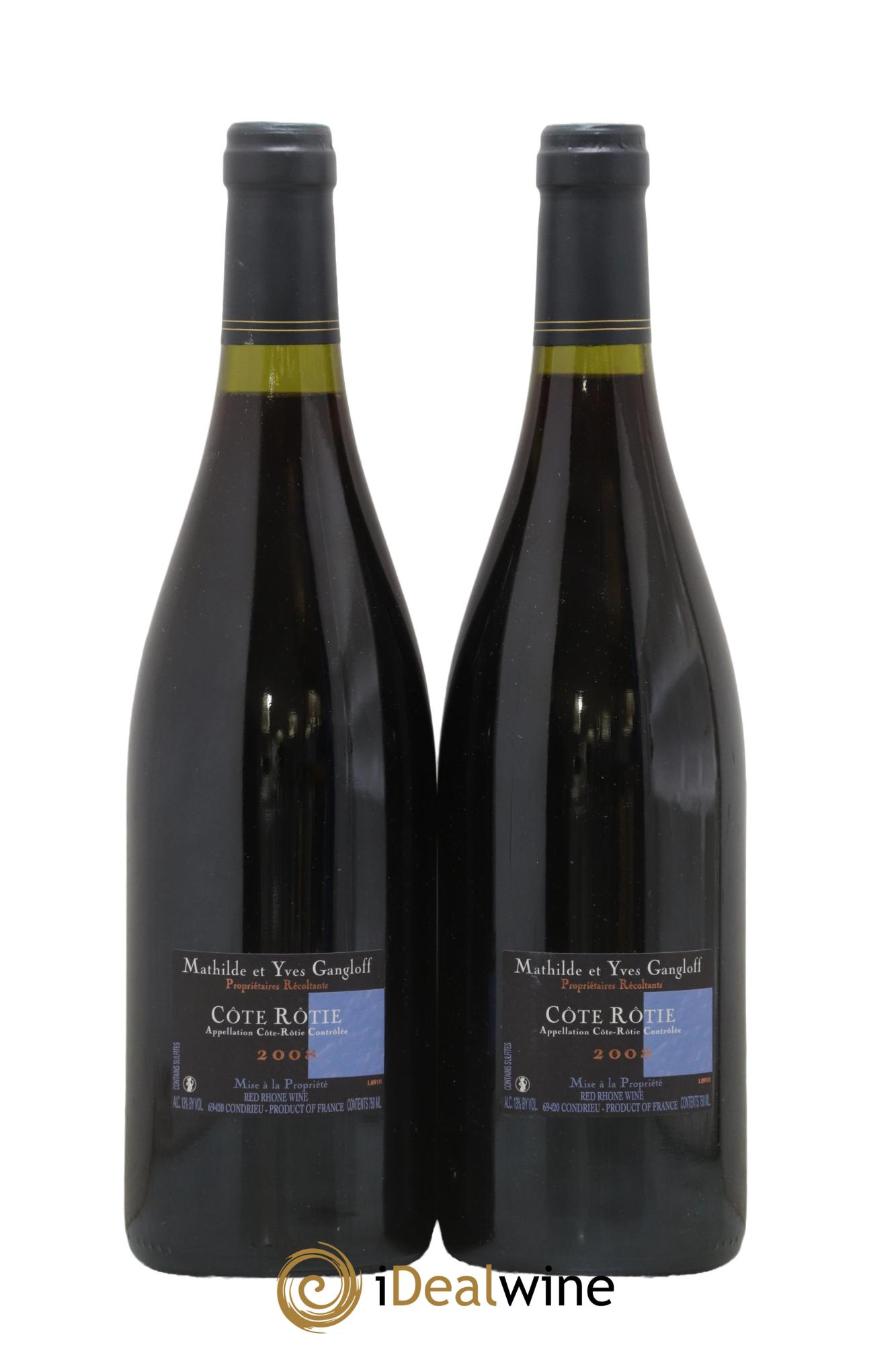 Côte-Rôtie La Barbarine Gangloff (Domaine) 2008 - Lot of 2 bottles - 1