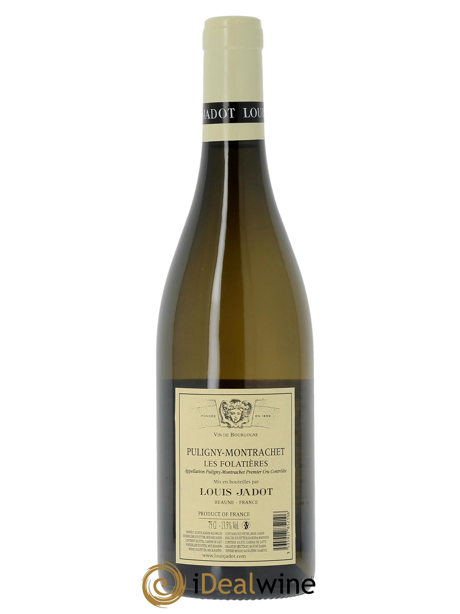 Puligny-Montrachet 1er Cru Les Folatières Domaine Louis Jadot (Cassetta in legno a partire da 6 bt) 2023 - Lotto di 1 bottiglia - 1