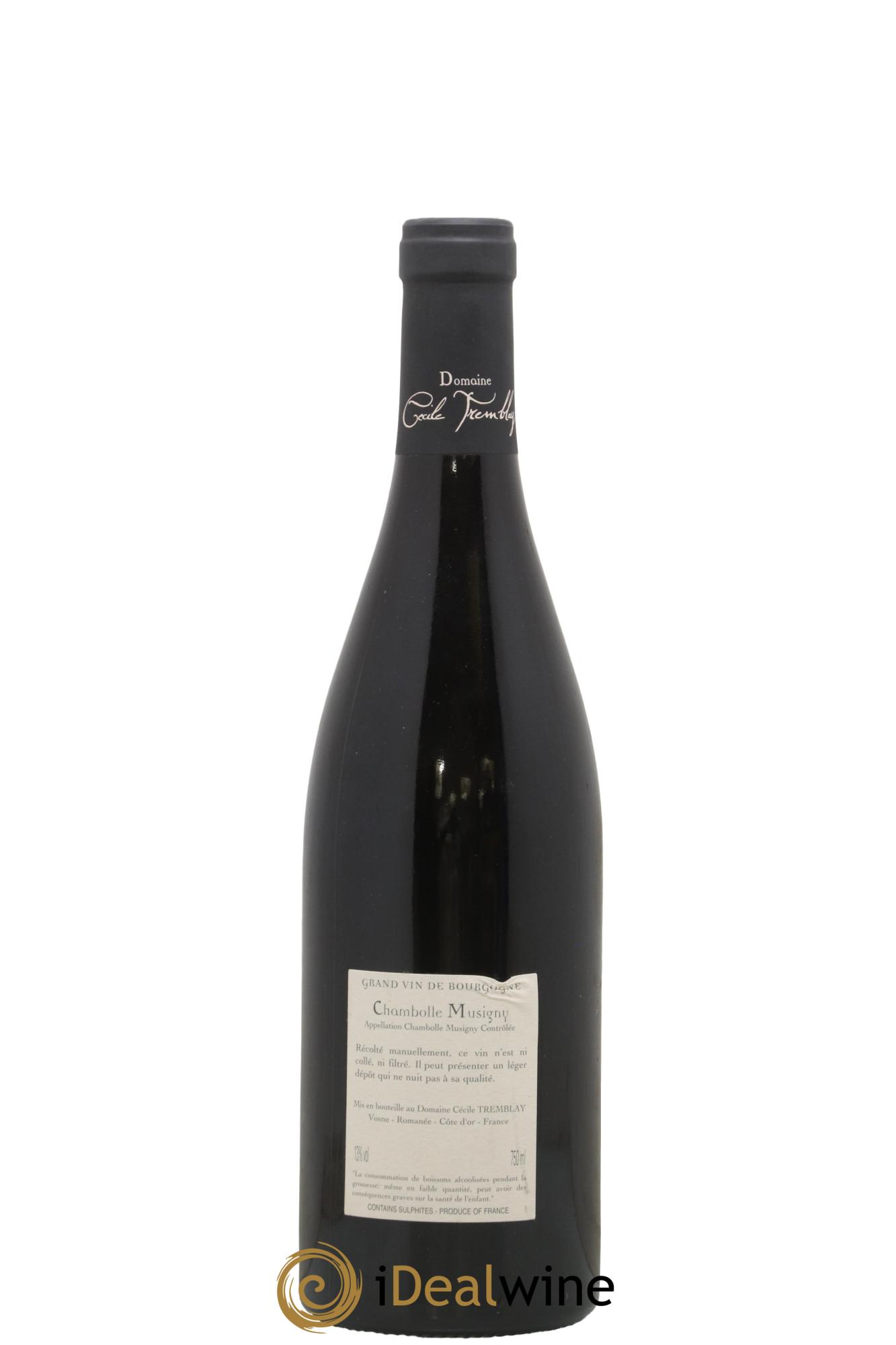 Chambolle-Musigny Les Cabottes Cécile Tremblay 2010 - Lot de 1 bouteille - 1