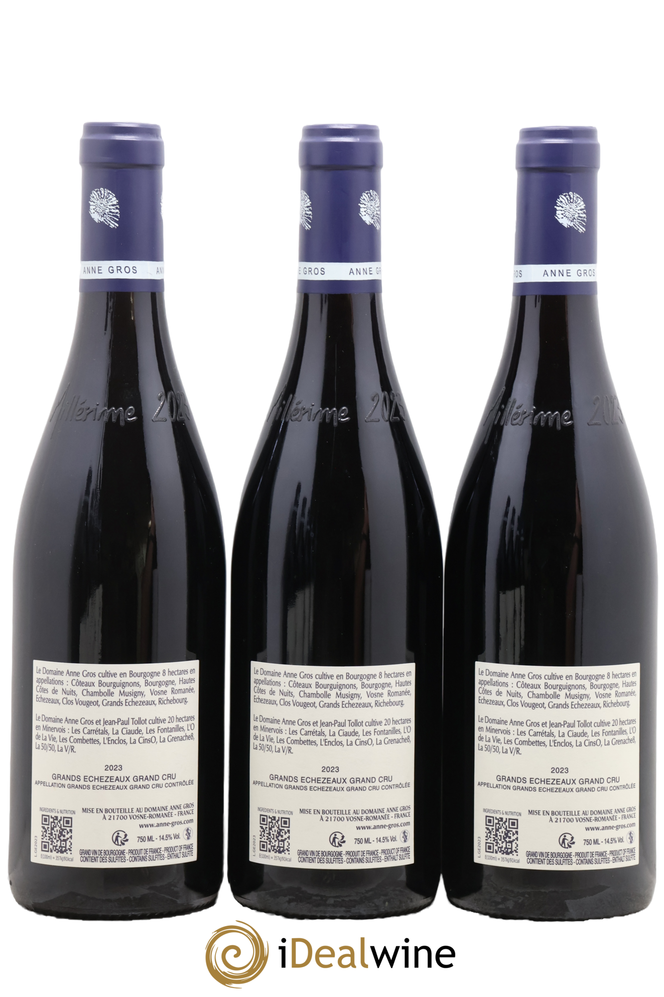 Grands-Echezeaux Grand Cru Anne Gros 2023 - Lot of 3 bottles - 1