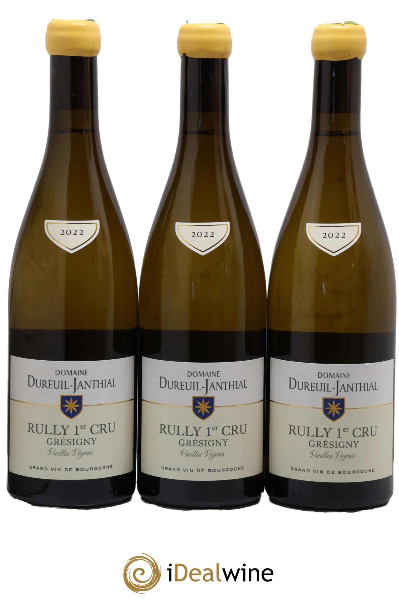 Rully 1er Cru Grésigny Vieilles Vignes Vincent Dureuil-Janthial 2022 - Posten von 3 Flaschen - 0