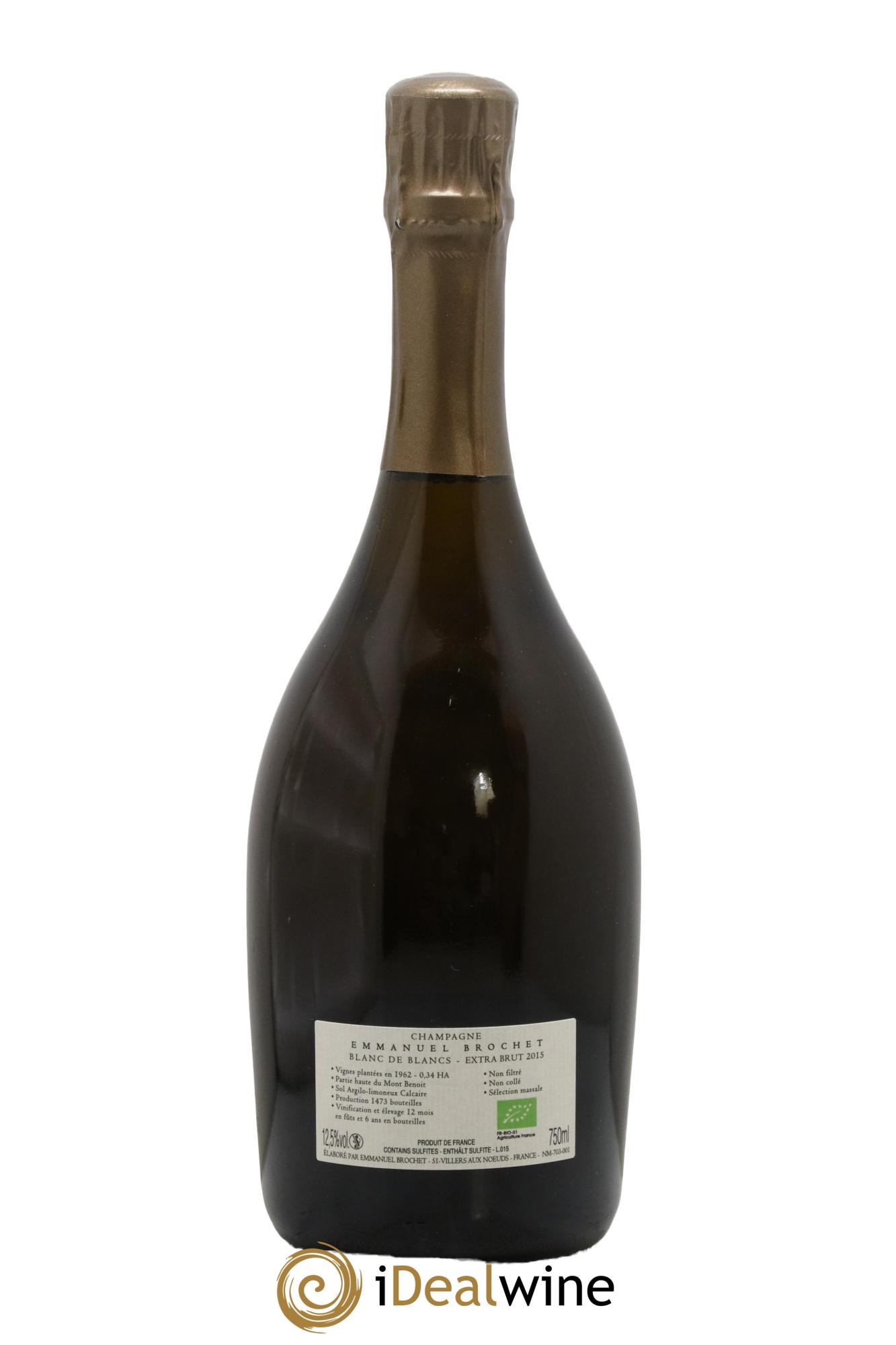 Blanc de Blancs Extra-Brut Les Hauts Chardonnays Emmanuel Brochet 2015 - Lot of 1 bottle - 1