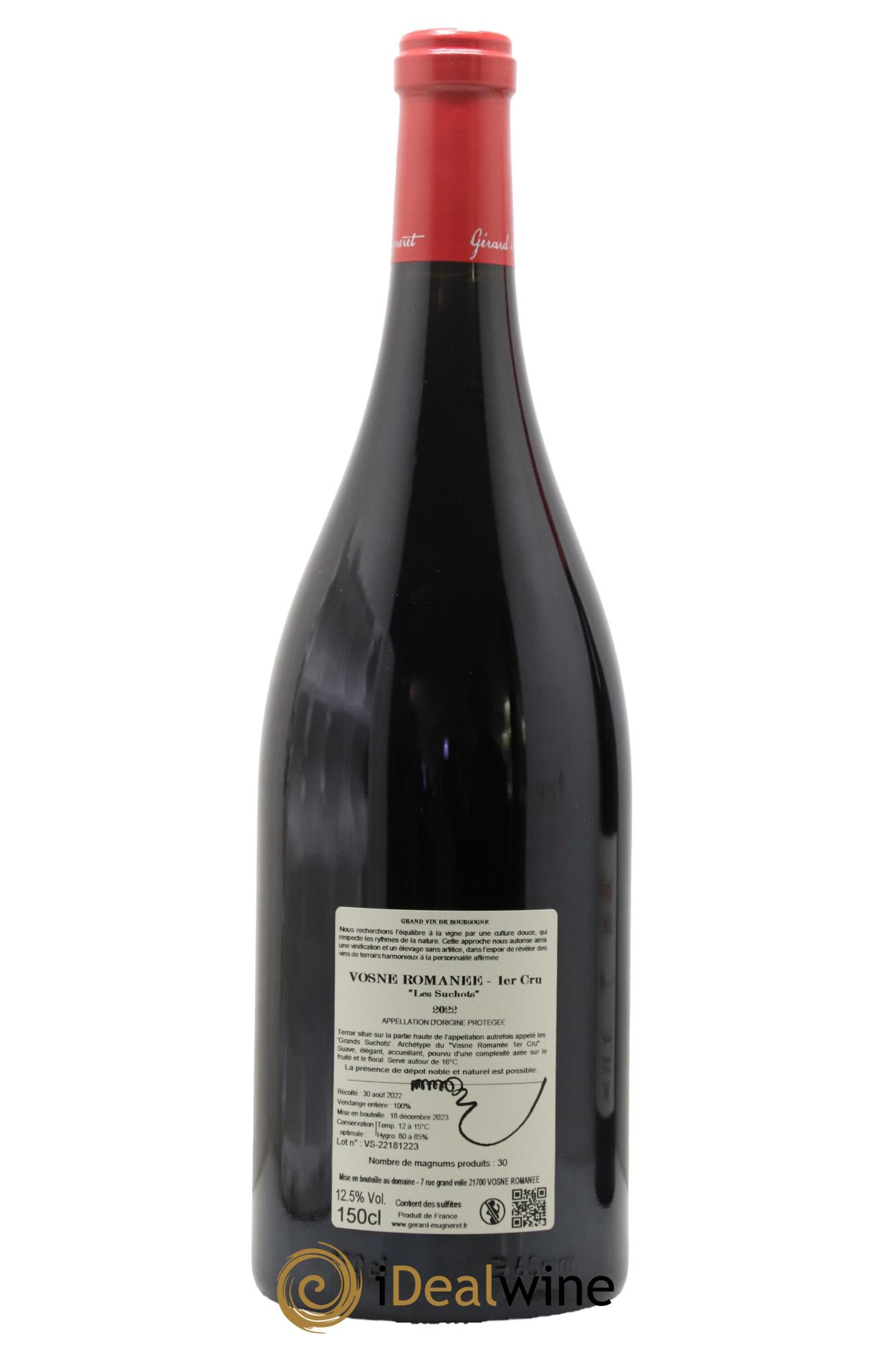 Vosne-Romanée 1er Cru Les Suchots Gérard Mugneret  2022 - Lot de 1 magnum - 1