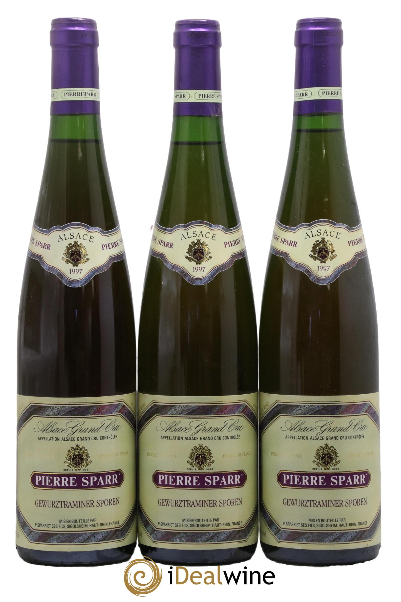 Alsace Grand Cru Sporen Gewurztramnier Pierre Sparr  1997 - Posten von 3 Flaschen - 0