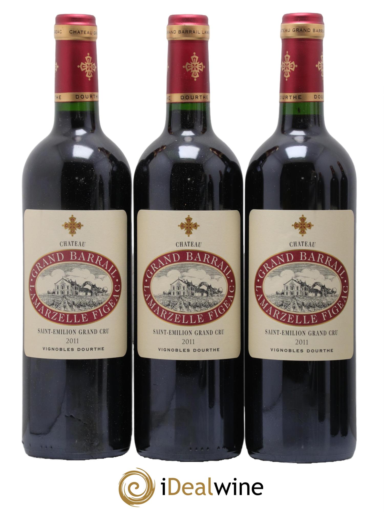 Château Grand Barrail Lamarzelle Figeac Grand Cru Classé 2011 - Lot of 6 bottles - 1
