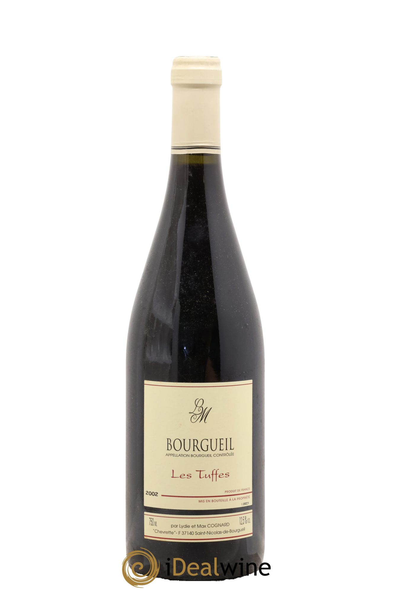 Bourgueil Les Tuffes Lydie et Max Cognard 2002 - Lot of 1 bottle - 0