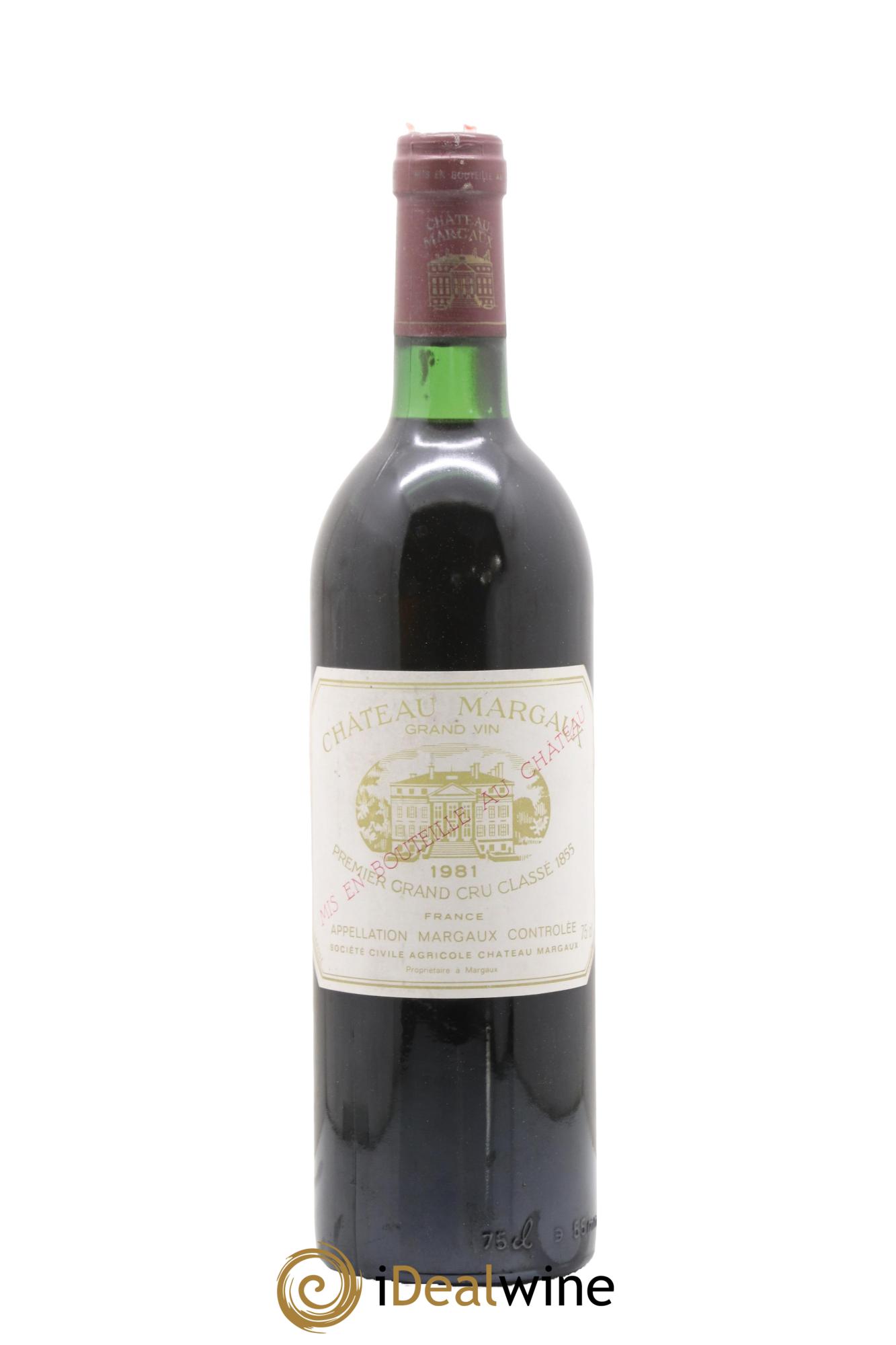 Château Margaux 1er Grand Cru Classé 1981 - Lot de 1 bouteille - 0