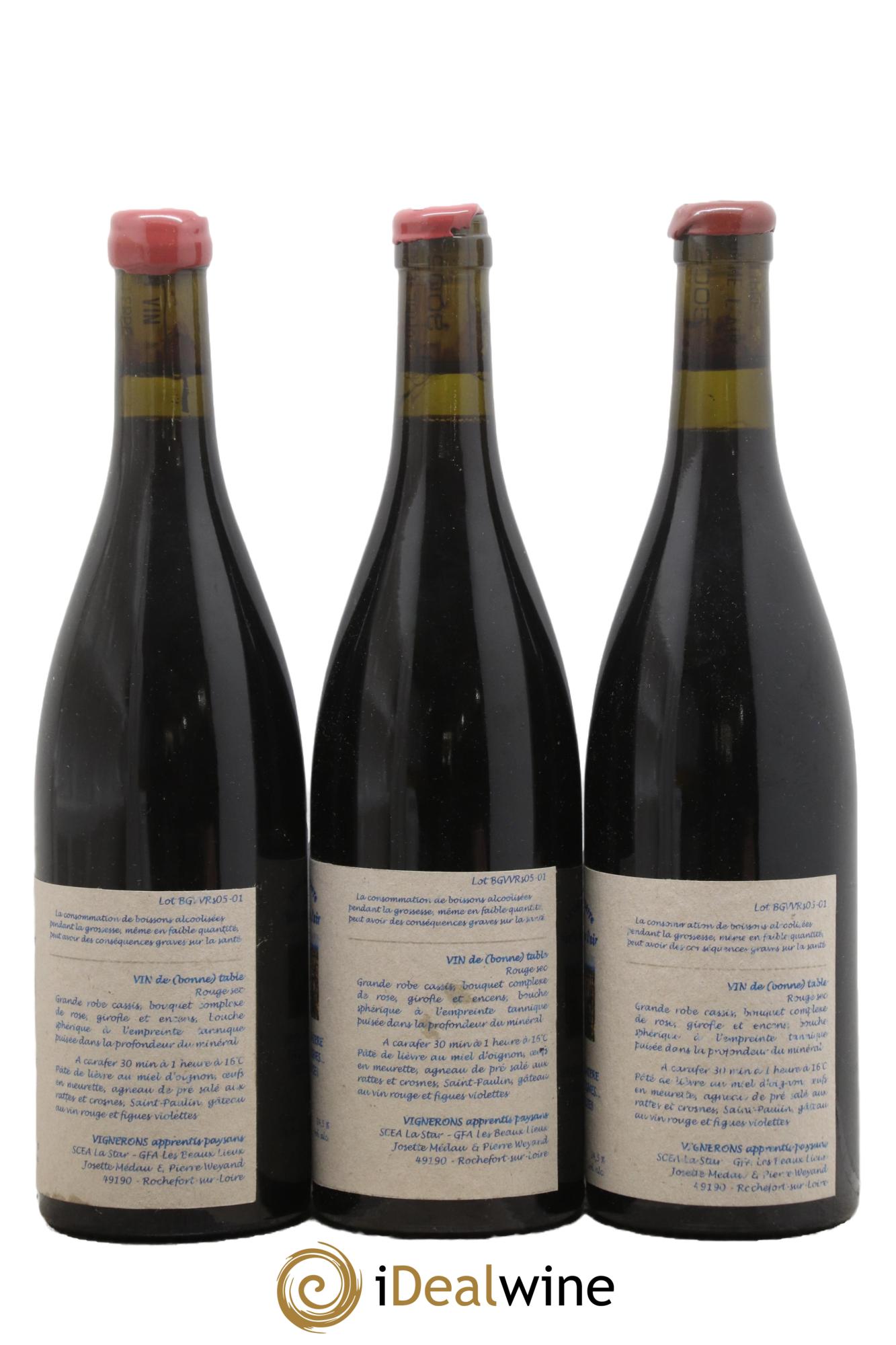 Vin de France Un vin de Terre Libre comme l'Air Le Sang de Lumière des Vieilles Vignes ... des Gasneries Josette Medau & Pierre Weyand 2005 - Lot de 3 bouteilles - 2