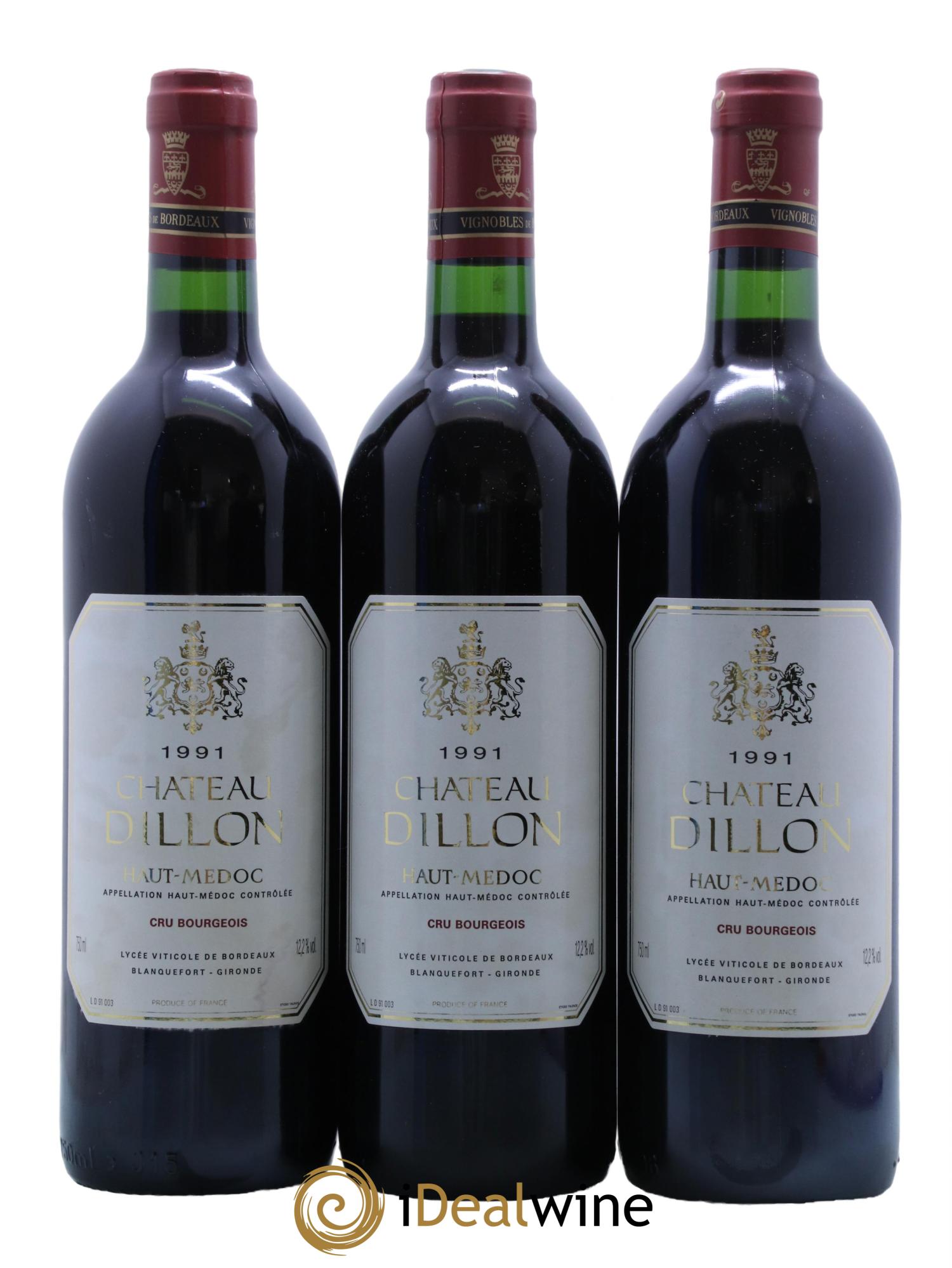 Château Dillon Cru Bourgeois  1991 - Lotto di 6 bottiglie - 2