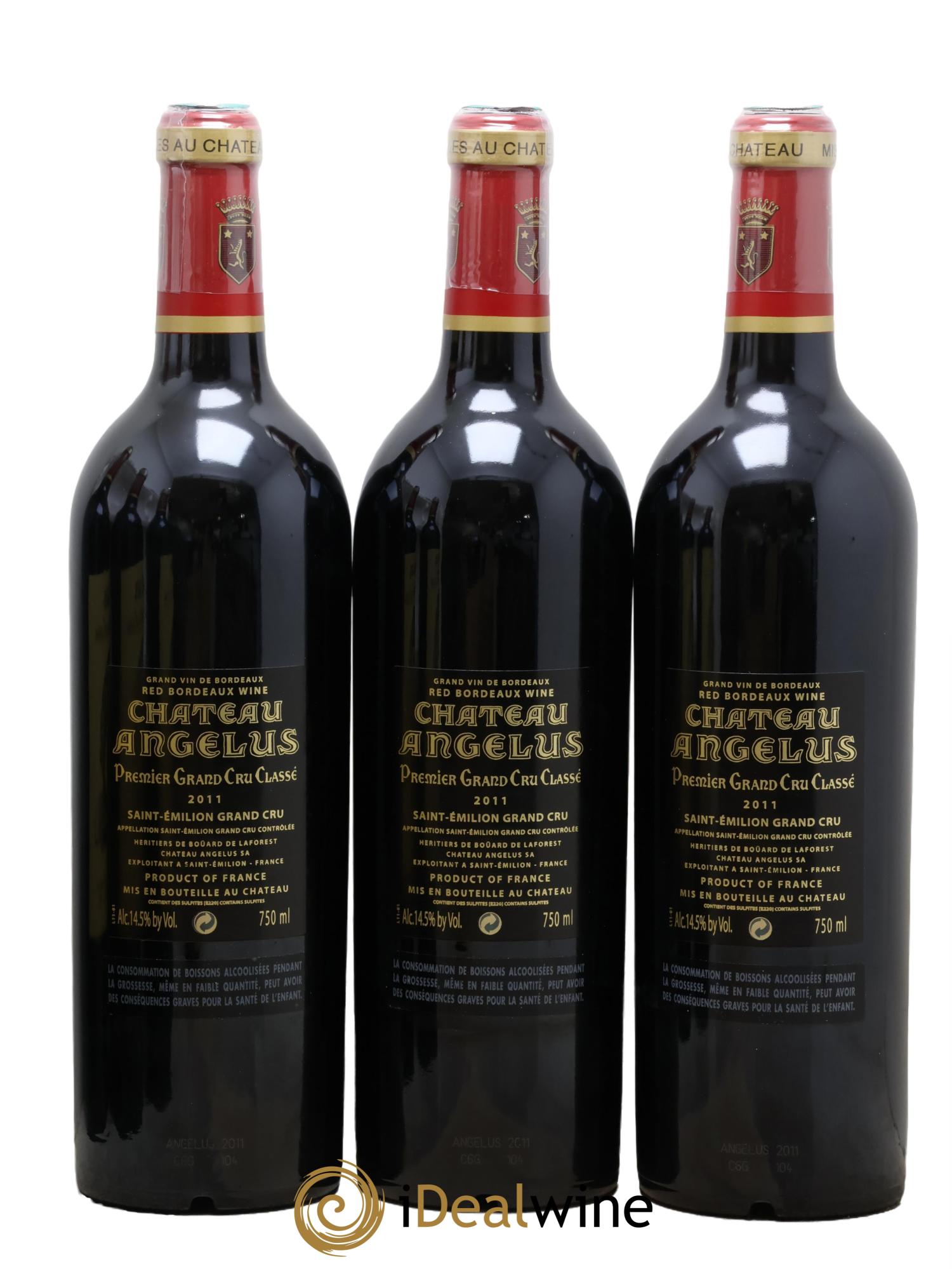 Château Angélus 1er Grand Cru Classé A 2011 - Lot of 6 bottles - 3