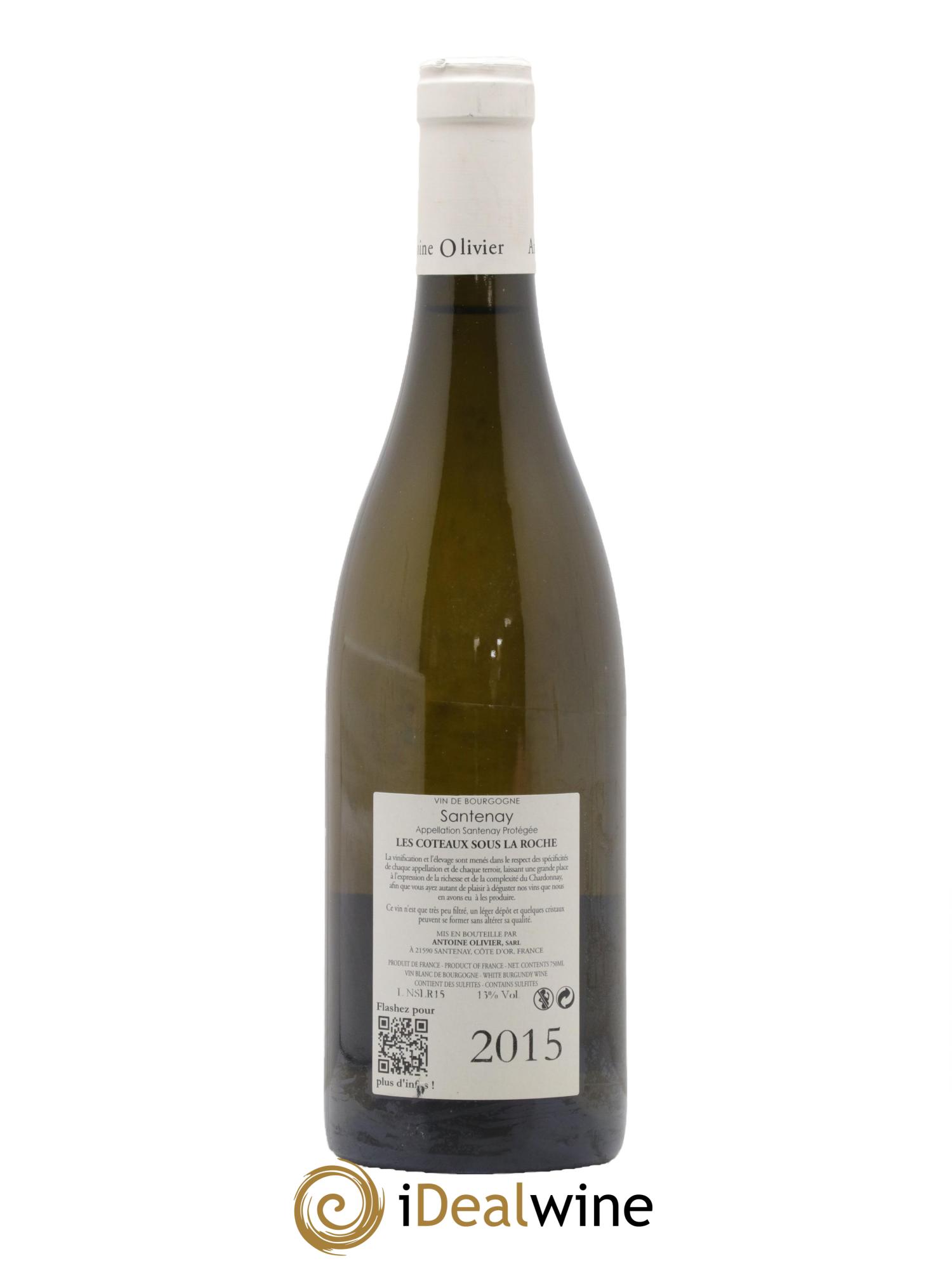 Santenay Les Coteaux Sous la Roche Domaine Olivier 2015 - Lot de 1 bouteille - 1