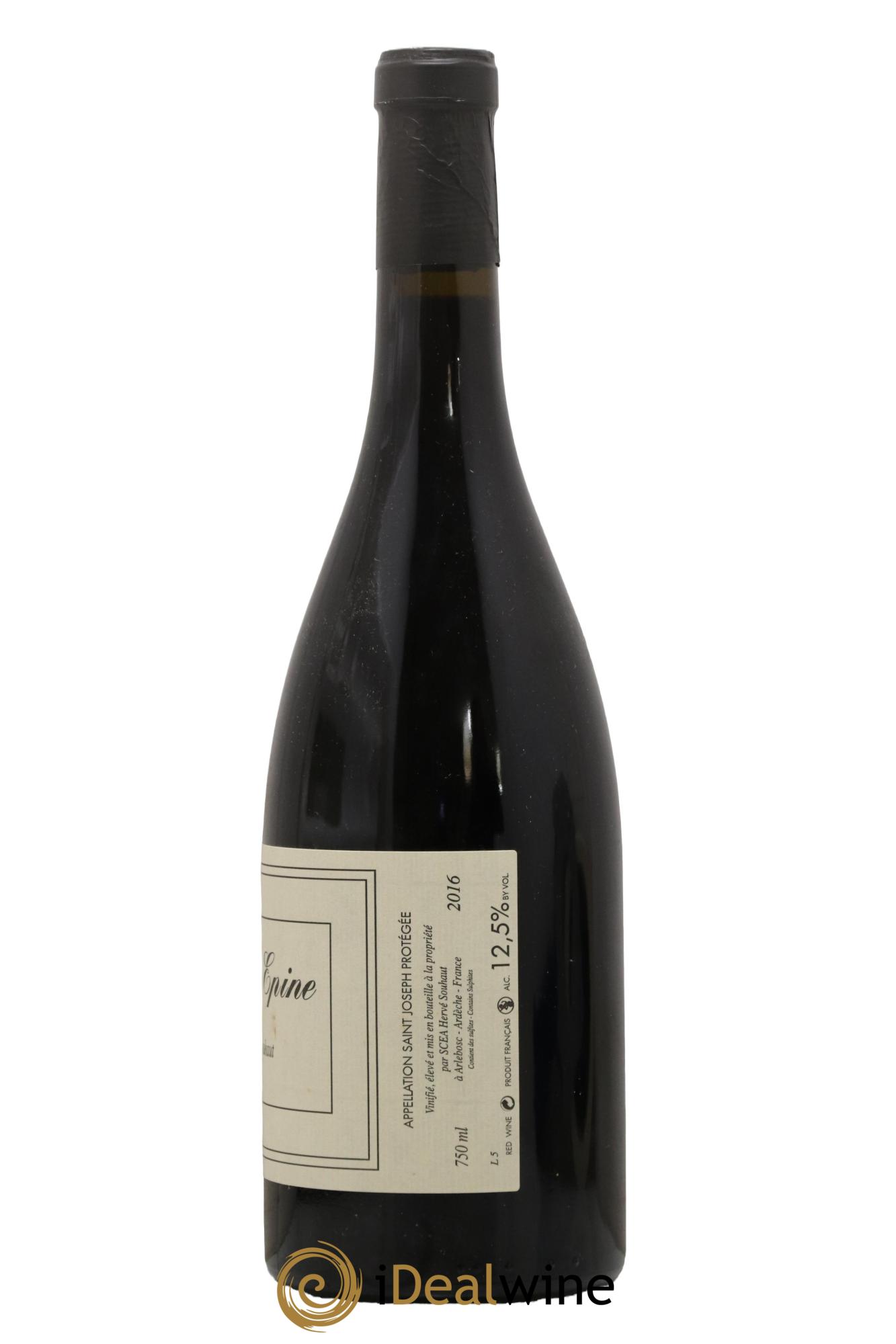 Saint-Joseph Sainte Epine Hervé Souhaut - Domaine Romaneaux-Destezet 2016 - Lot of 1 bottle - 1