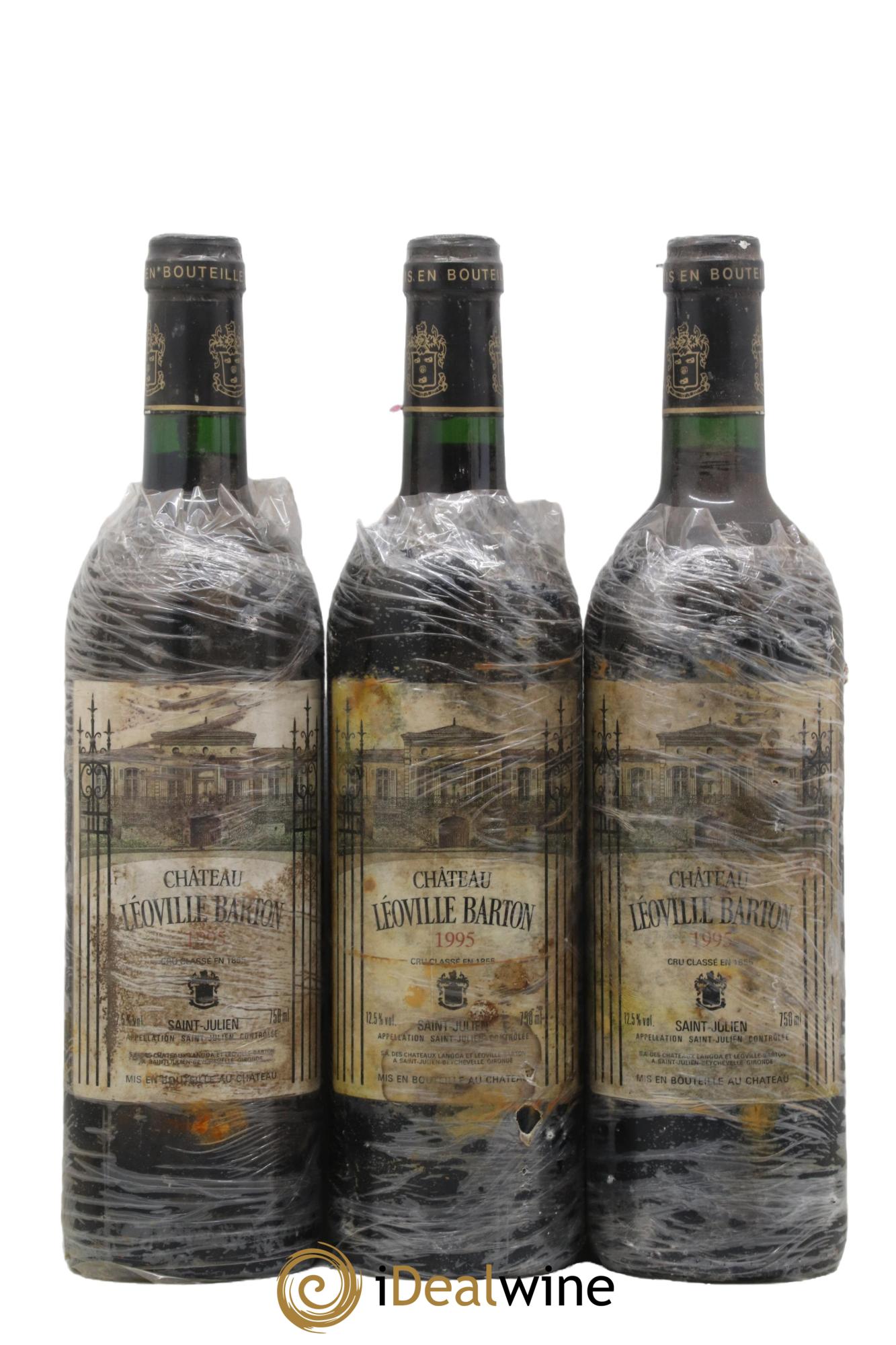 Château Léoville Barton 2ème Grand Cru Classé 1995 - Lot de 3 bouteilles - 0