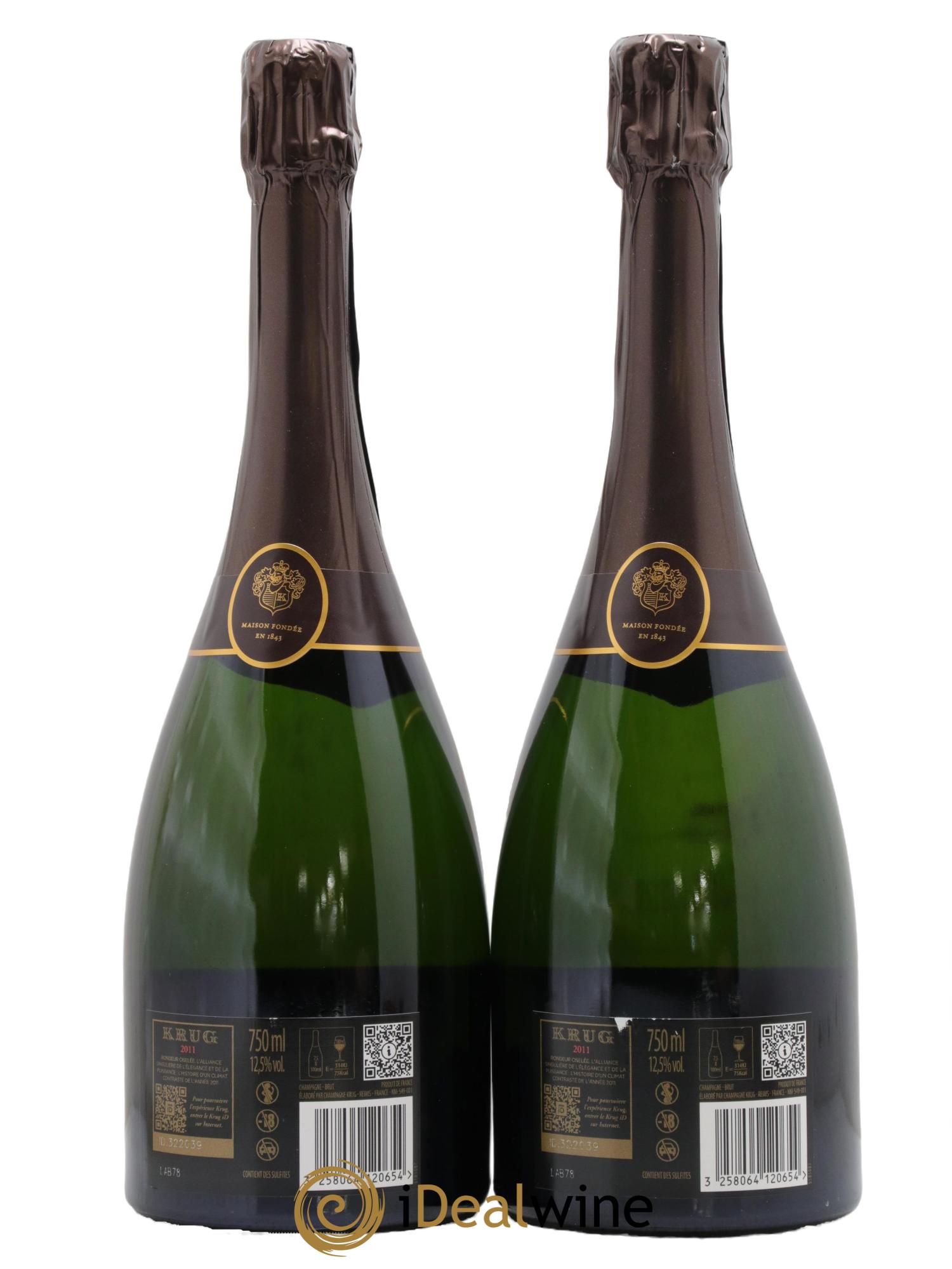 Vintage Krug 2011 - Lotto di 2 bottiglie - 1