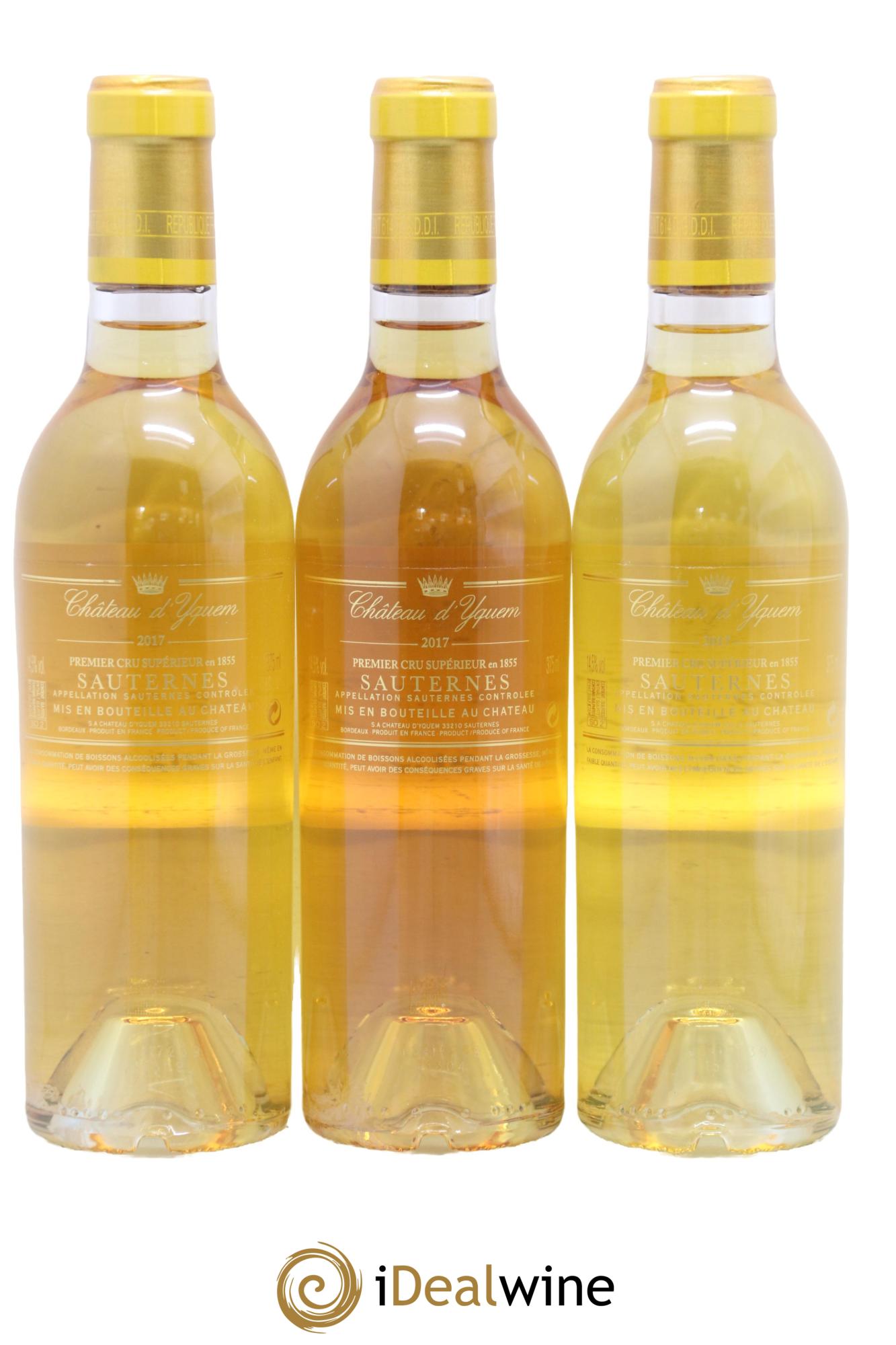 Château d' Yquem 1er Cru Classé Supérieur 2017 - Lot de 3 demi bouteilles - 1