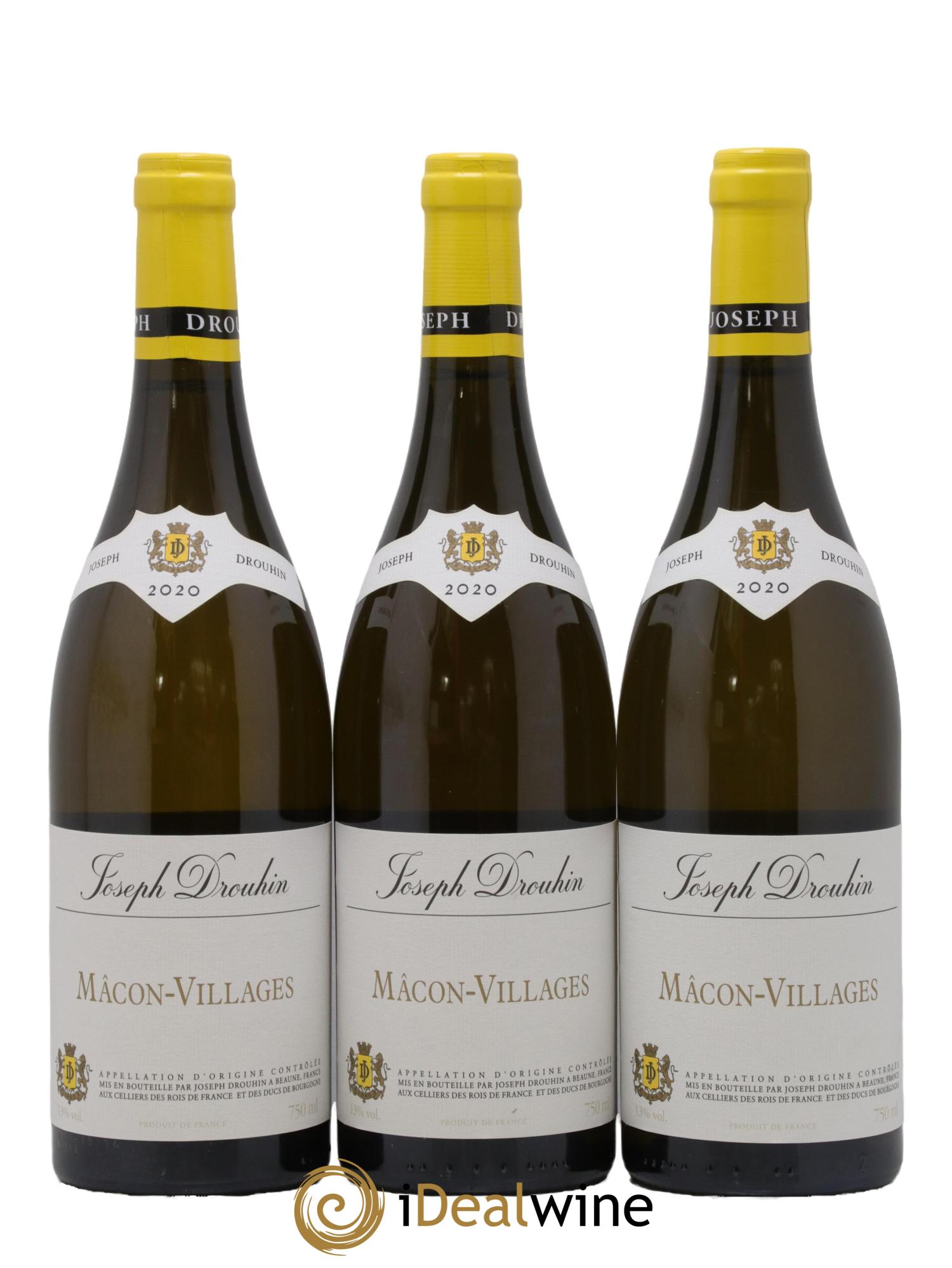 Mâcon Villages Joseph Drouhin 2020 - Lot de 3 bouteilles - 0