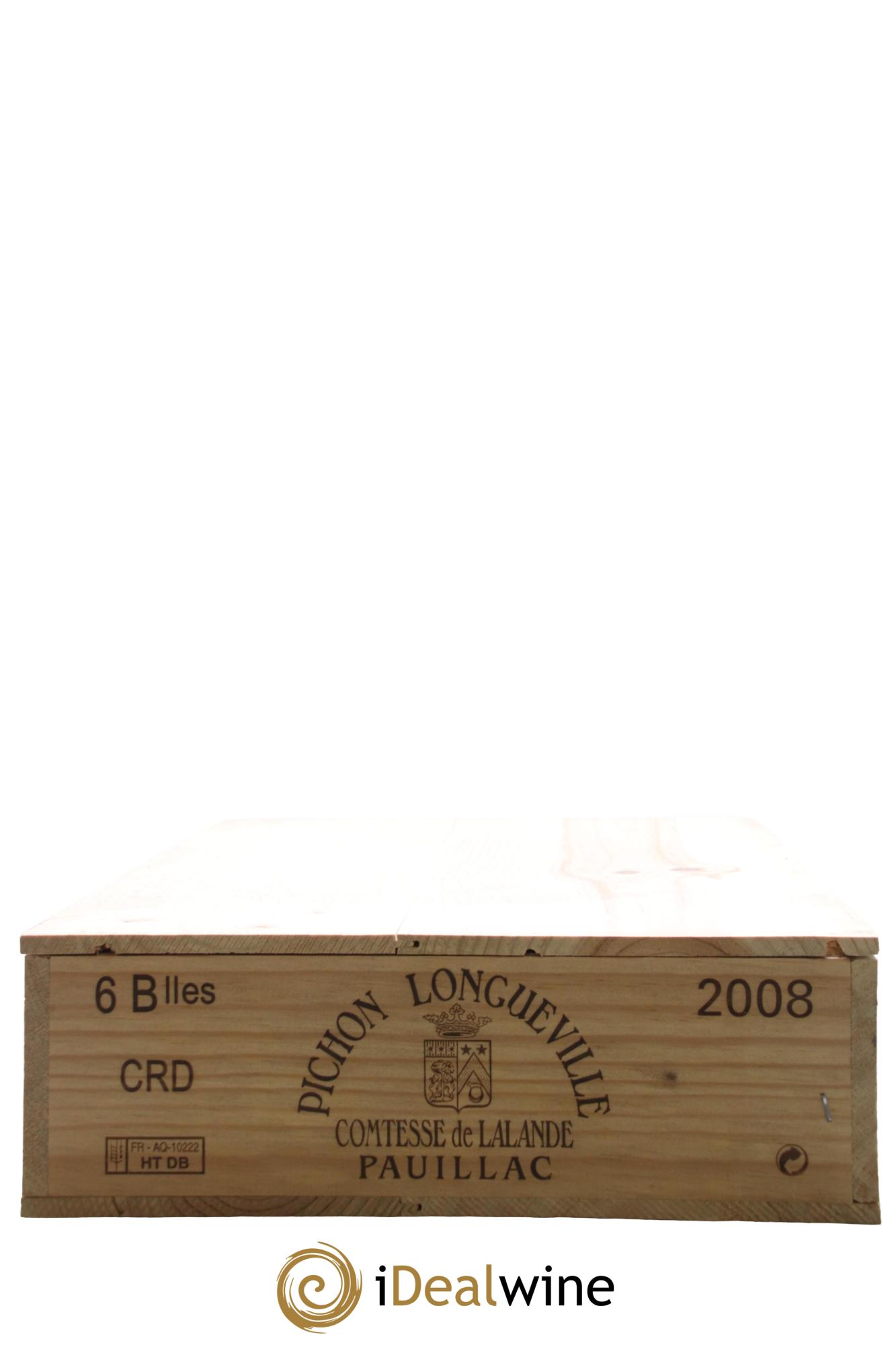 Château Pichon Longueville Comtesse de Lalande 2ème Grand Cru Classé 2008 - Lot de 6 bouteilles - 1