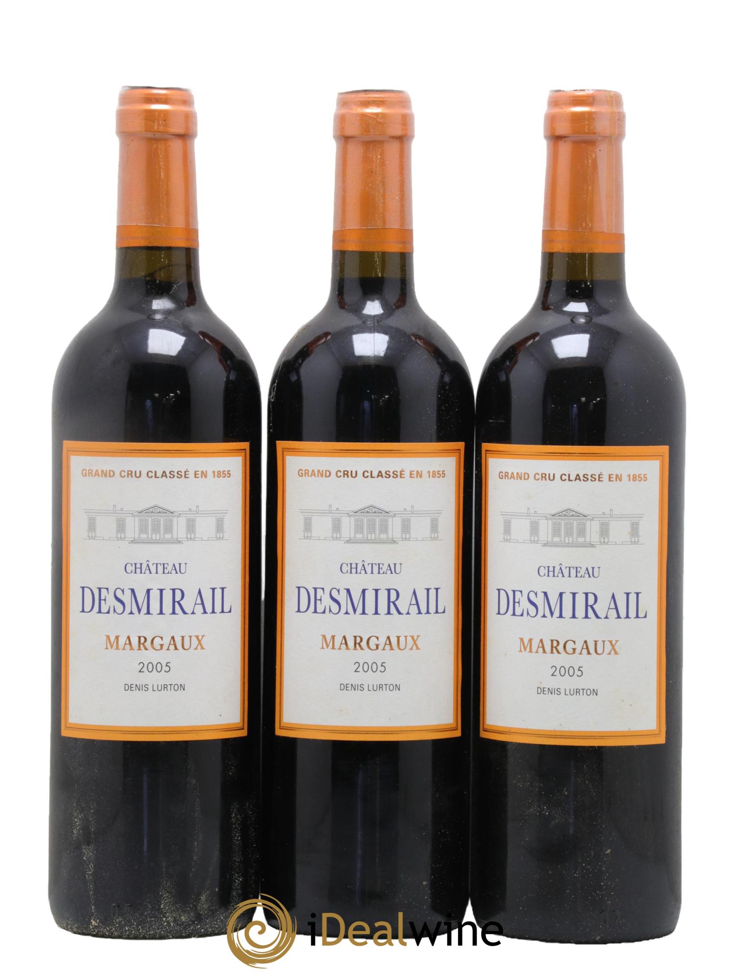 Château Desmirail 3ème Grand Cru Classé 2005 - Lot de 3 bouteilles - 0