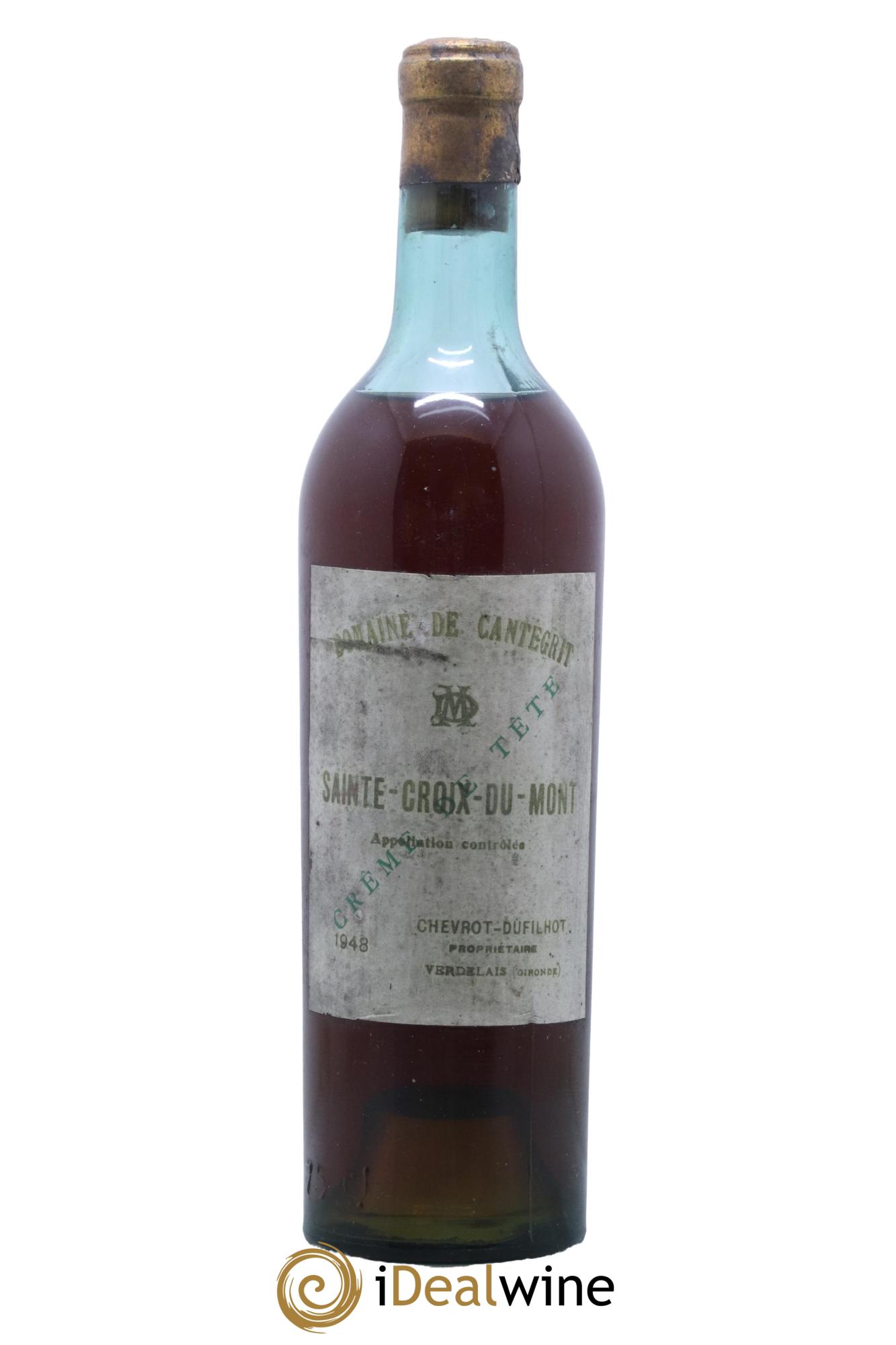 Sainte-Croix-du-Mont Creme de Tete Domaine de Cantegrit 1948 - Lotto di 1 bottiglia - 0