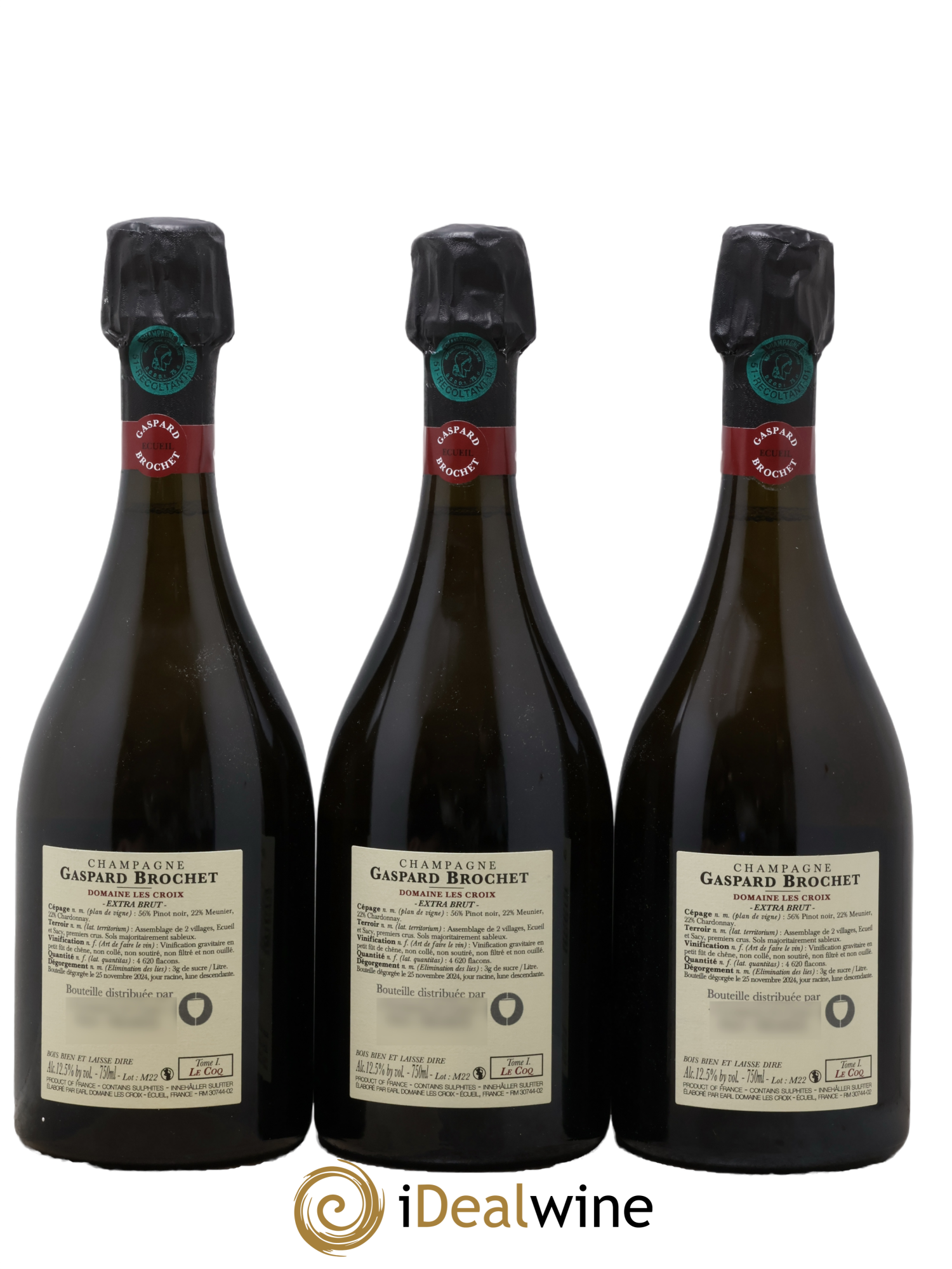 Champagne Le Coq Tome I Mason Gaspard Brochet - Lot de 3 bouteilles - 1