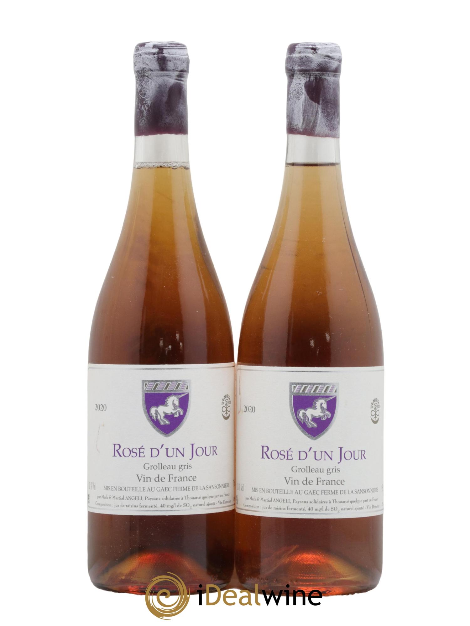 Vin de France Rosé d'un jour Mark Angeli (Domaine) - Ferme de la Sansonnière 2020 - Lot de 2 bouteilles - 0