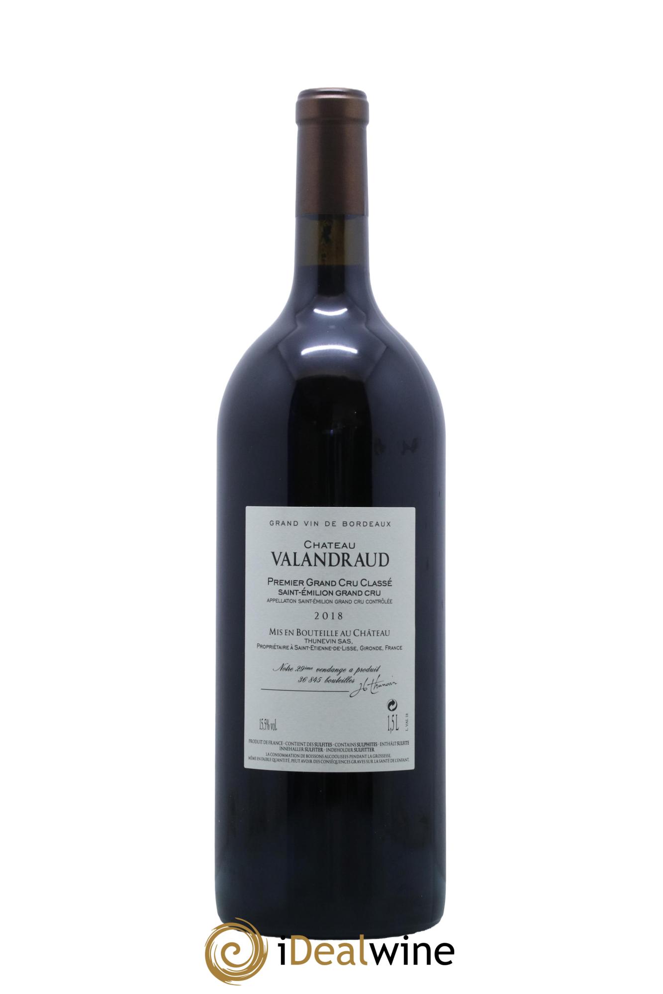 Château de Valandraud 2018 - Posten von 1 Magnum - 2