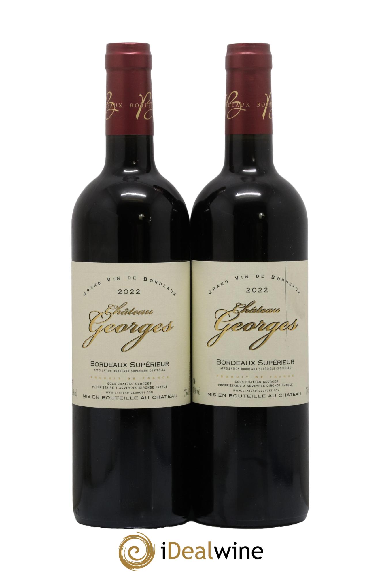 Bordeaux Supérieur Château Georges 2022 - Lotto di 2 bottiglie - 0