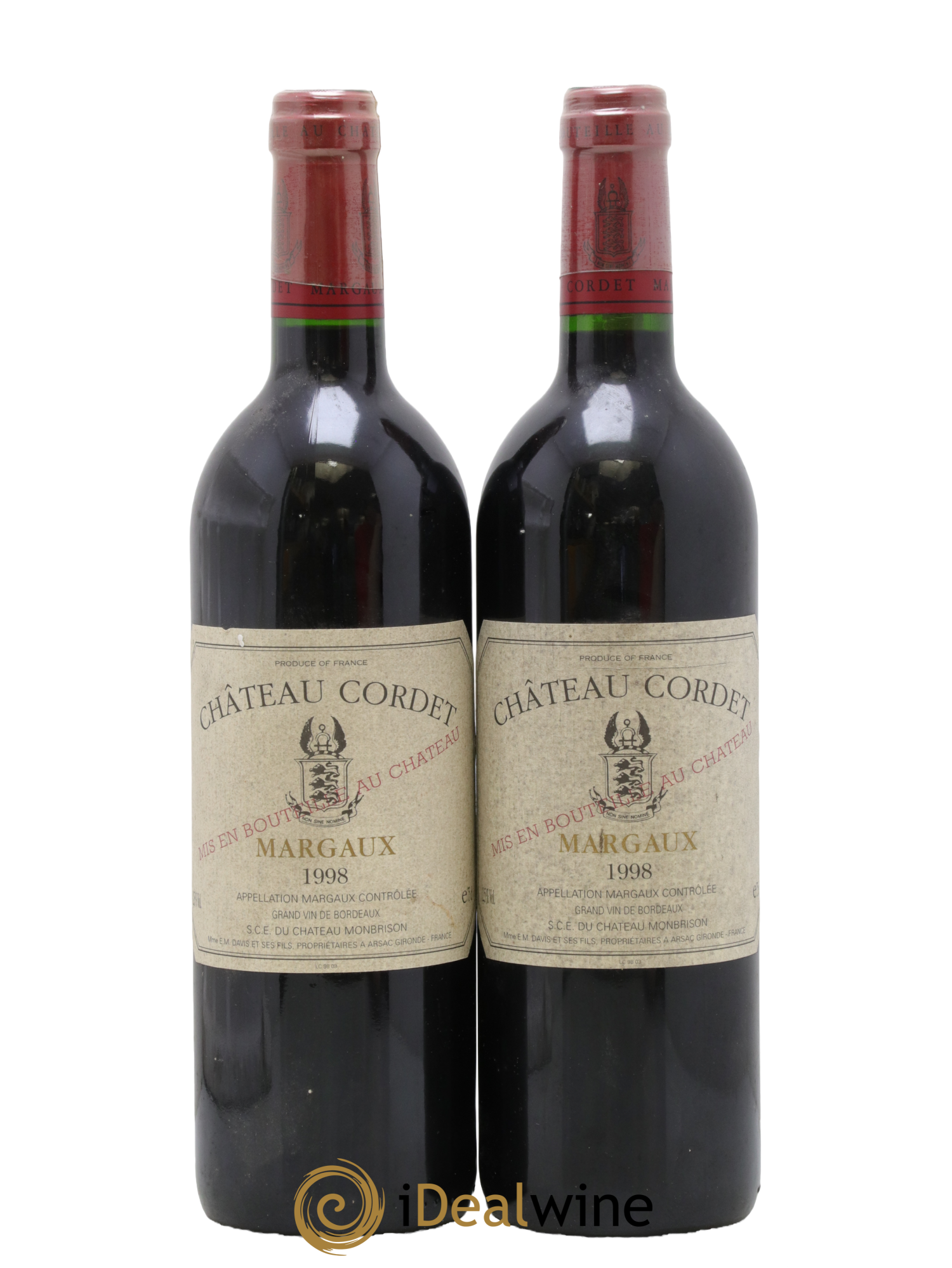 Margaux Château Cordet 1998 - Lot de 2 bouteilles - 0
