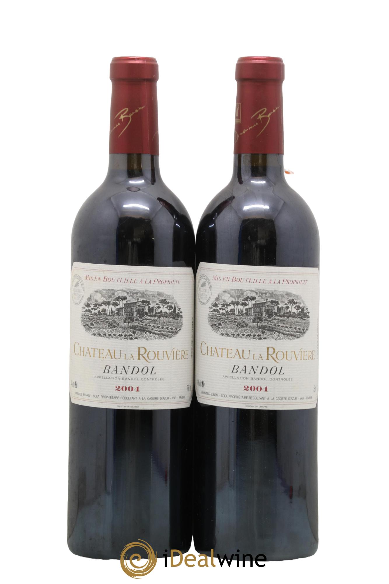 Bandol Domaine Bunan Château la Rouvière 2004 - Lot de 2 bouteilles - 0