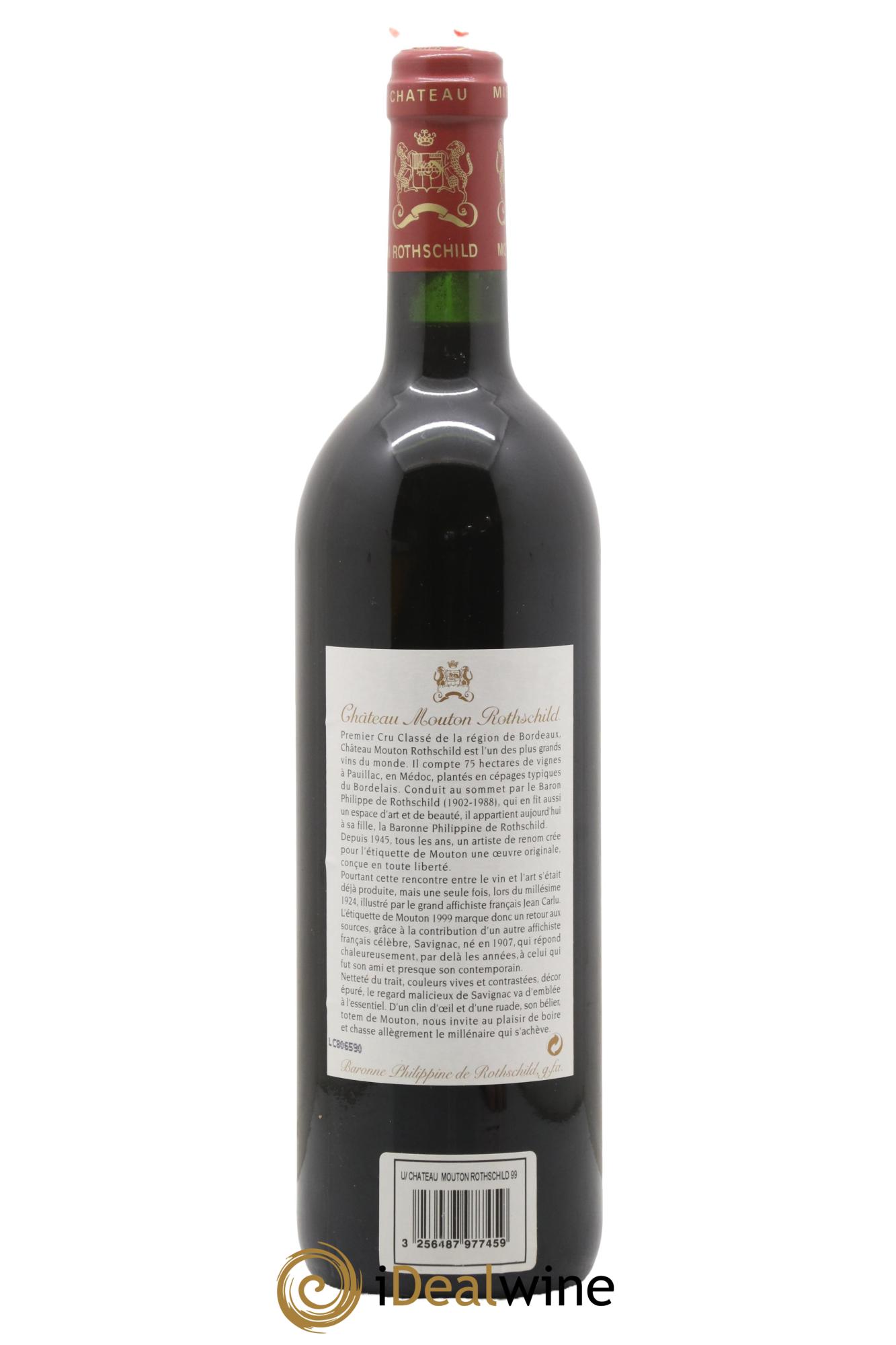 Château Mouton Rothschild 1er Grand Cru Classé 1999 - Lot of 1 bottle - 1