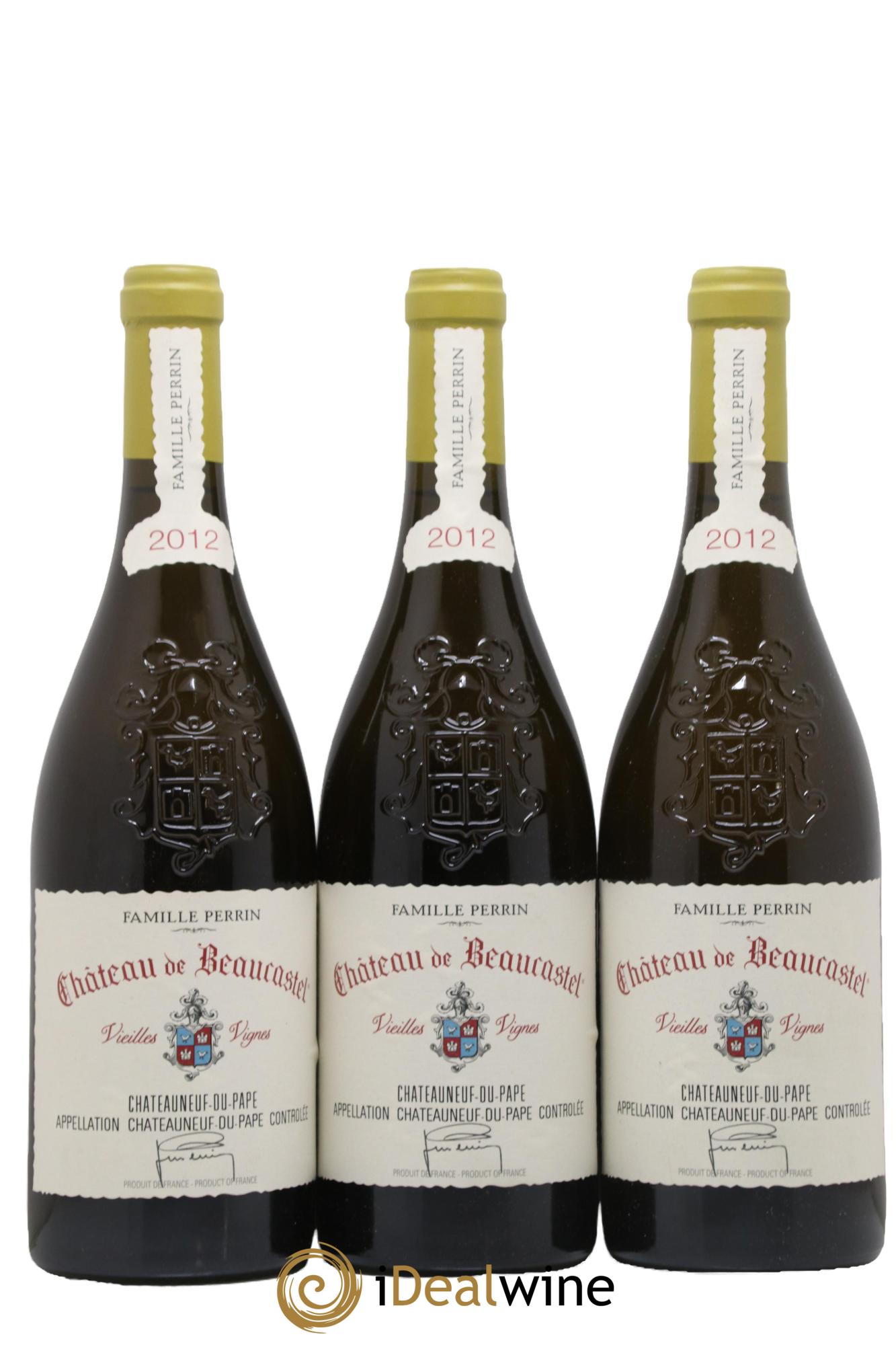 Châteauneuf-du-Pape Château de Beaucastel Vieilles vignes Roussanne Famille Perrin 2012 - Lot de 6 bouteilles - 1