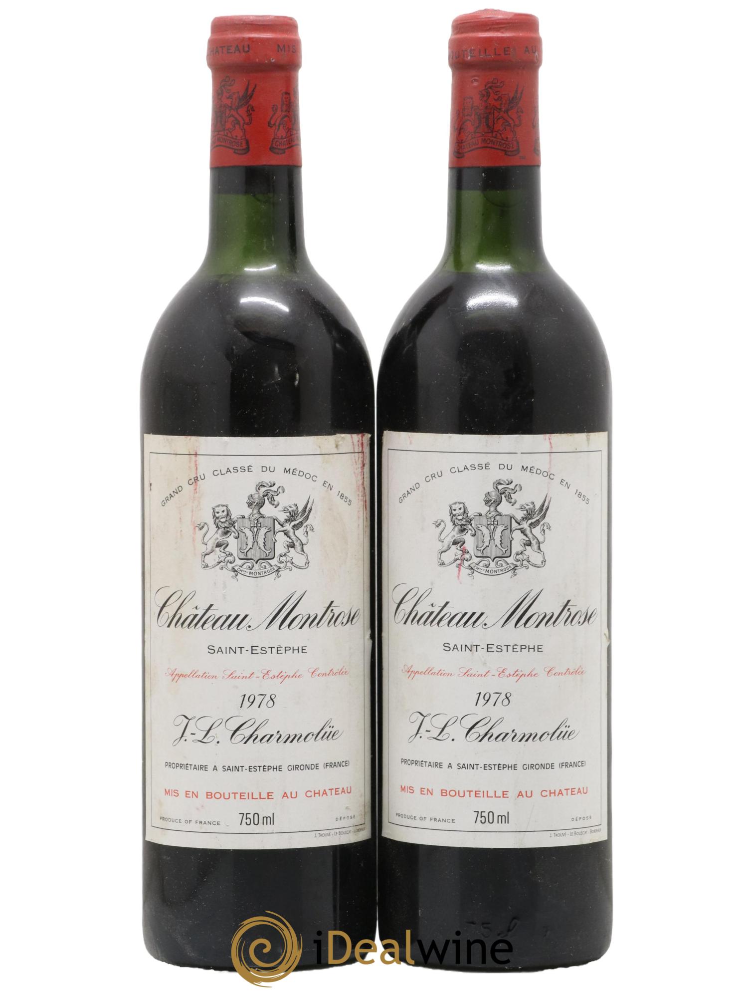 Château Montrose 2ème Grand Cru Classé 1978 - Lot de 2 bouteilles - 0