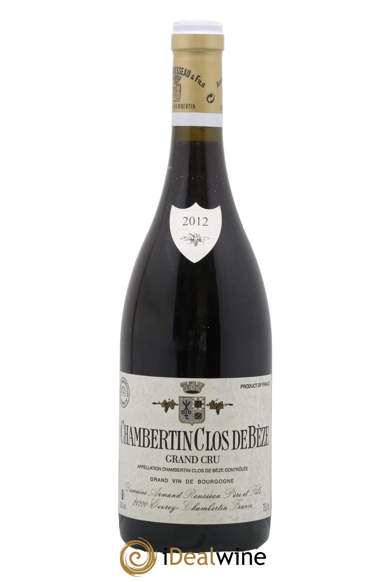 Chambertin Clos de Bèze Grand Cru Armand Rousseau (Domaine) 2012 - Lot de 1 bouteille - 0