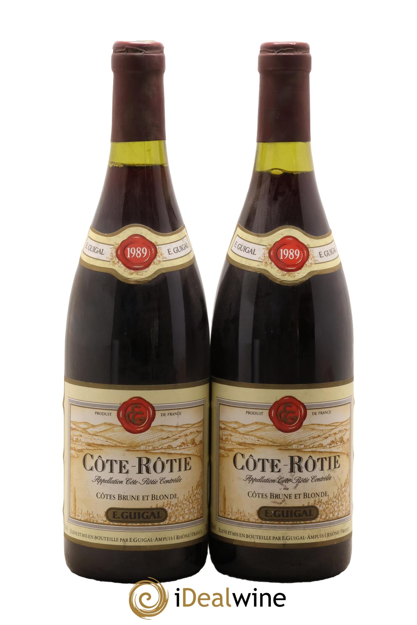 Côte-Rôtie Côtes Brune et Blonde Guigal 1989 - Lot of 2 bottles - 0