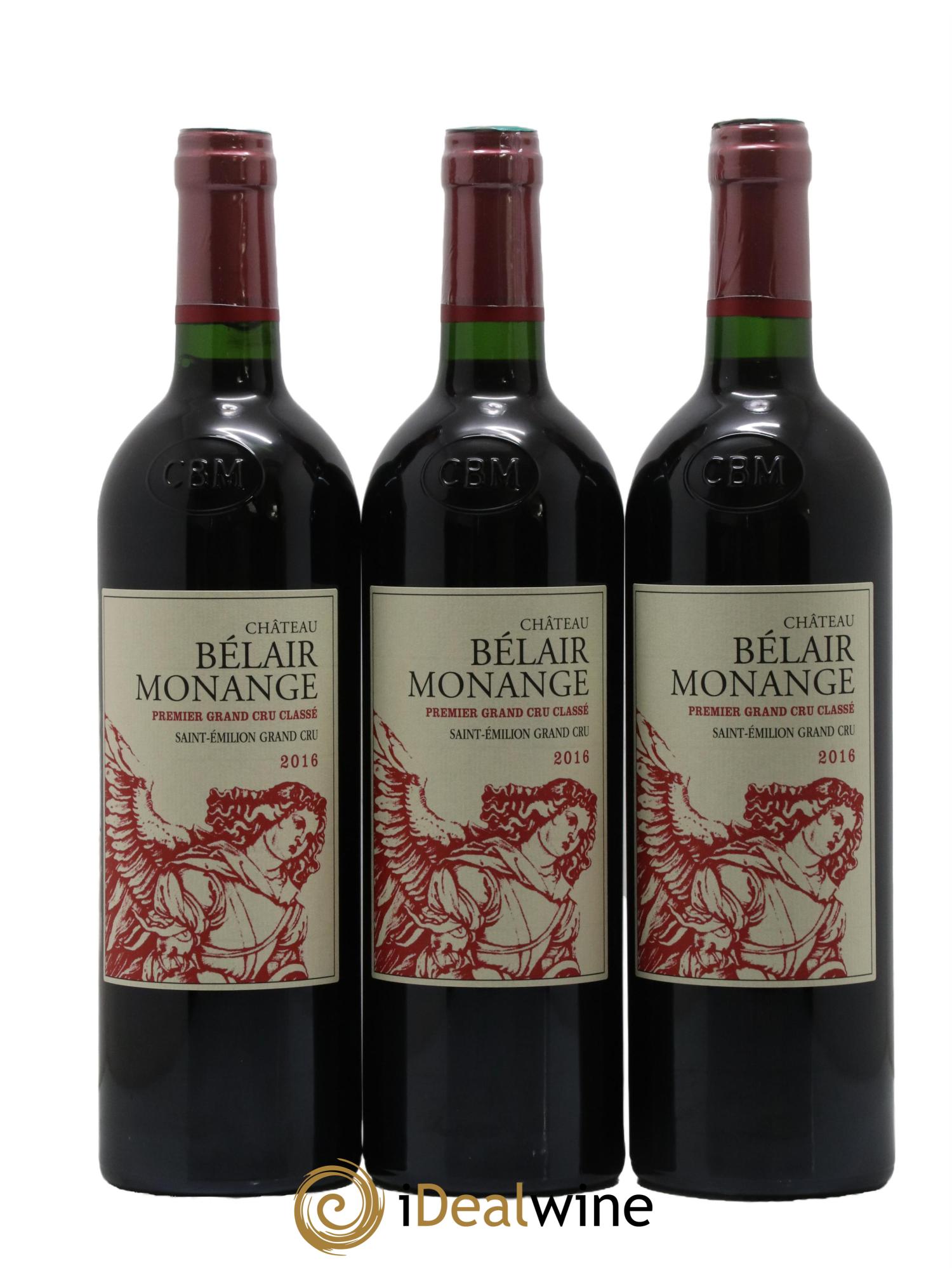 Château Belair (Belair-Monange) 1er Grand Cru Classé B 2016 - Lot de 6 bouteilles - 1