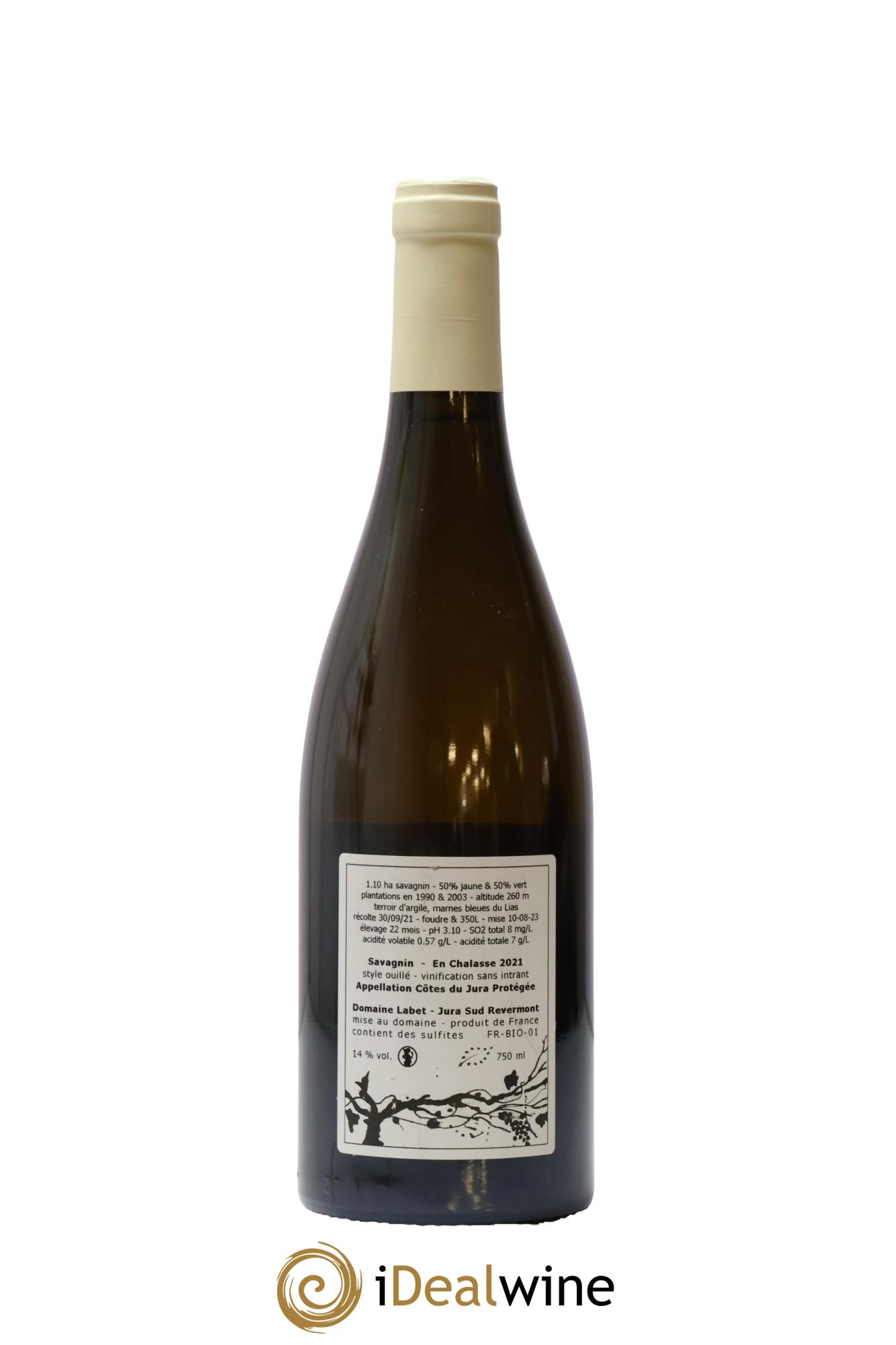 Côtes du Jura Savagnin en Chalasse Romain - Julien - Charline Labet 2021 - Lot de 1 bouteille - 1